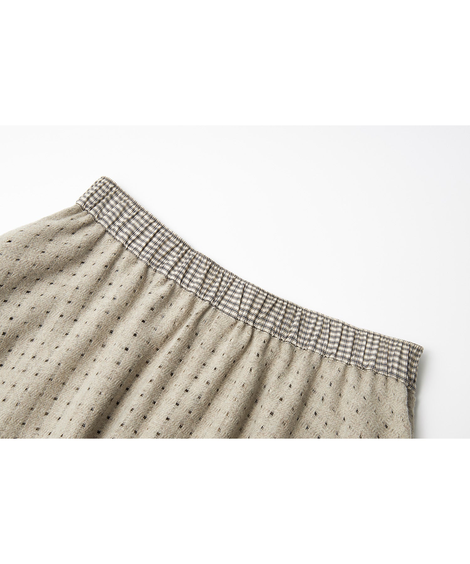 Cut-Out Layered High-Waist A-Line Midi Flare Skirt