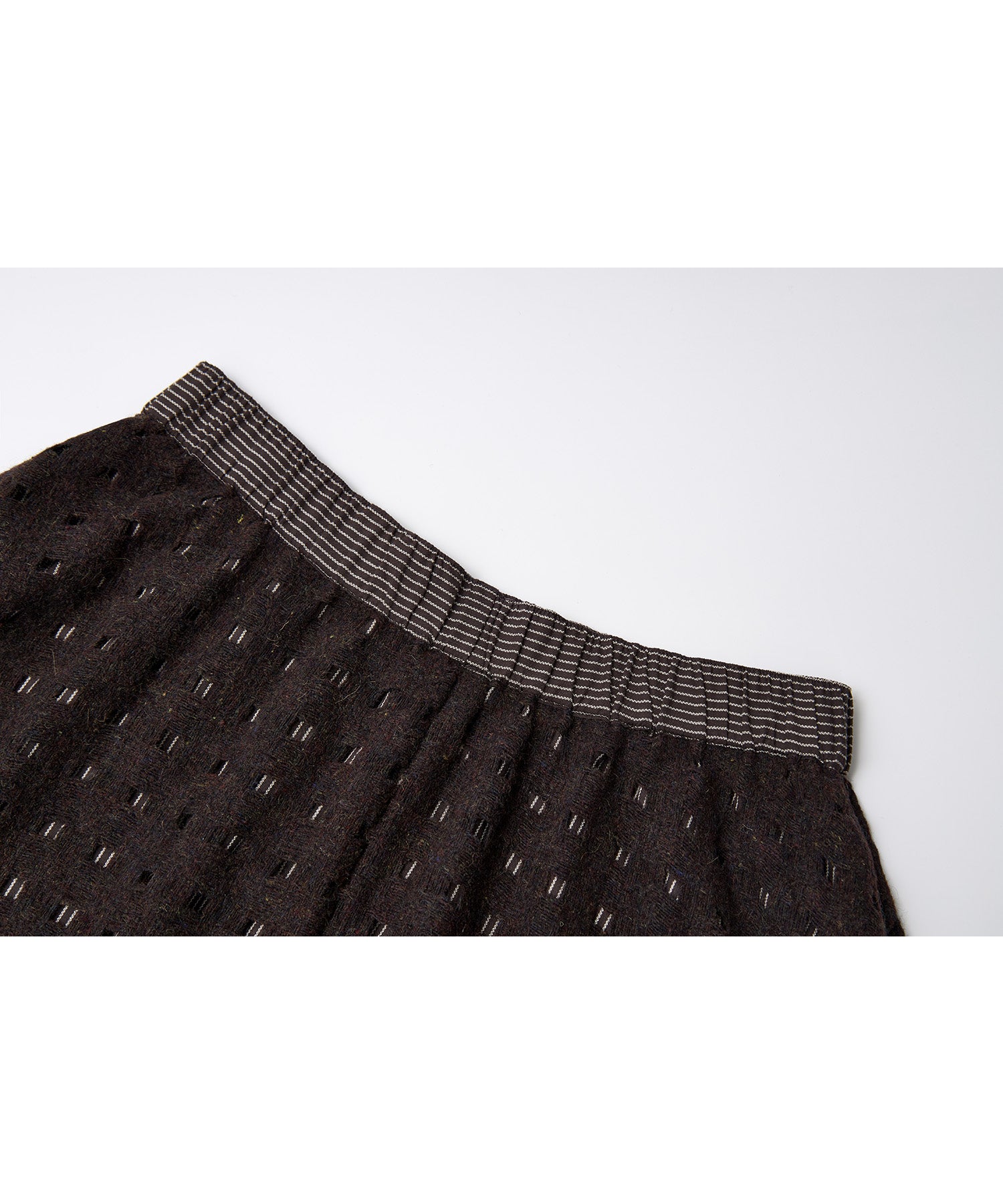 Cut-Out Layered High-Waist A-Line Midi Flare Skirt