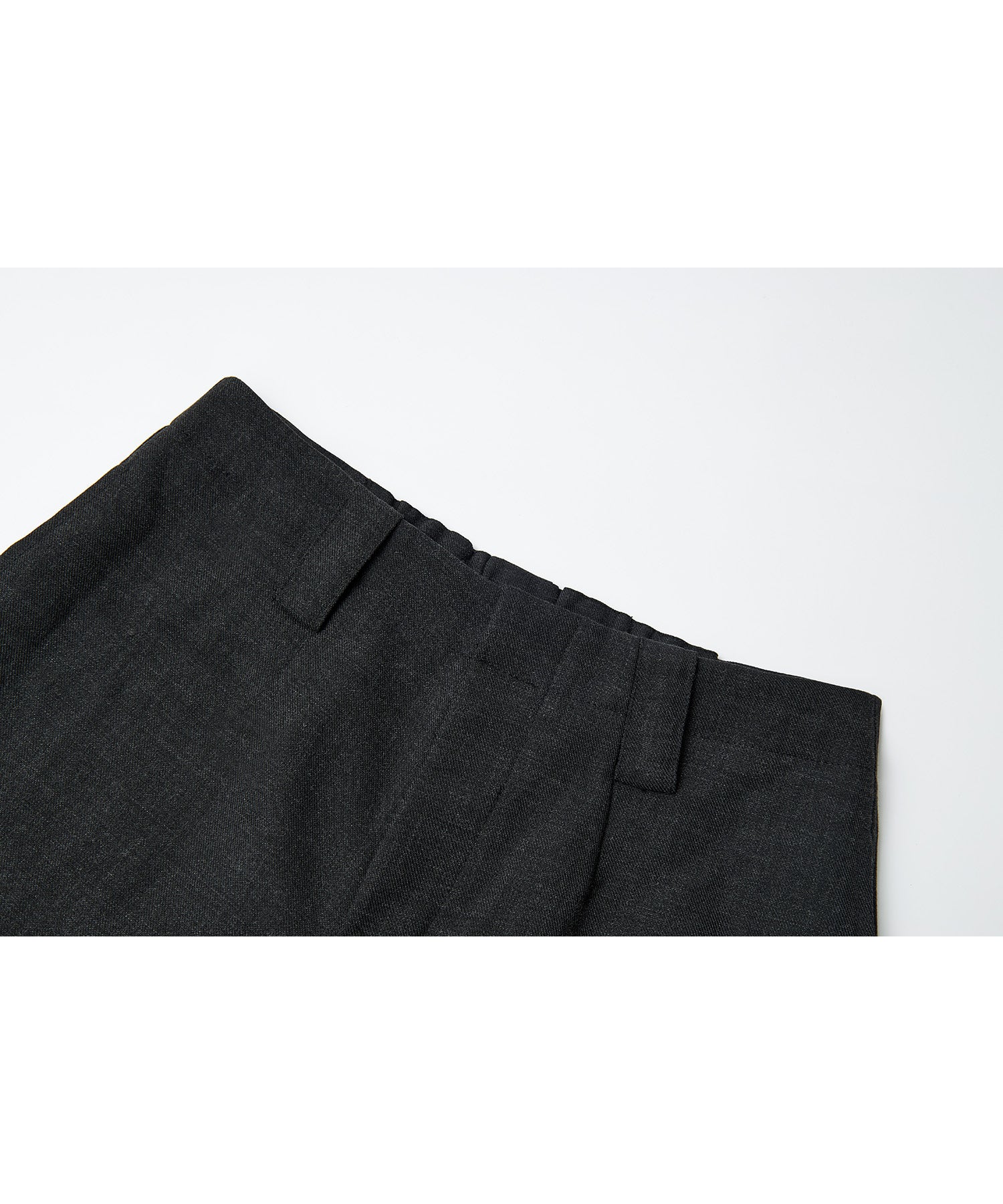 Thick Fabric Cropped Wide-Leg Pants