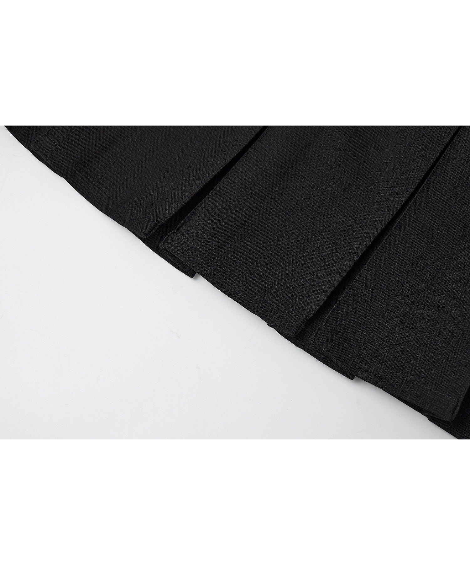 2-Way Pleated Suit Midi Skirt – High Waist A-Line Fit