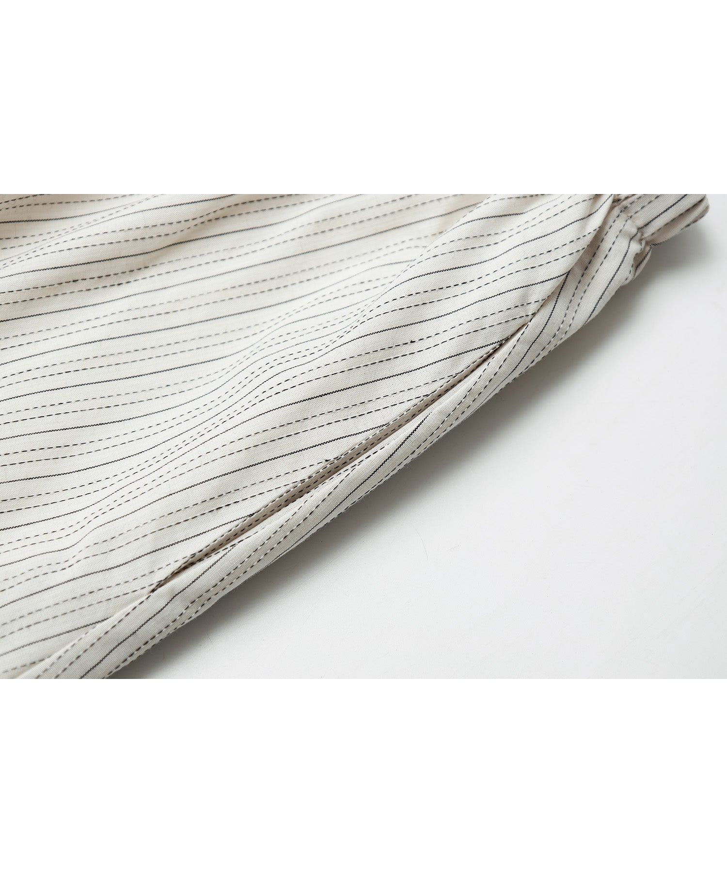 Twist-Detail Striped Balloon Skirt