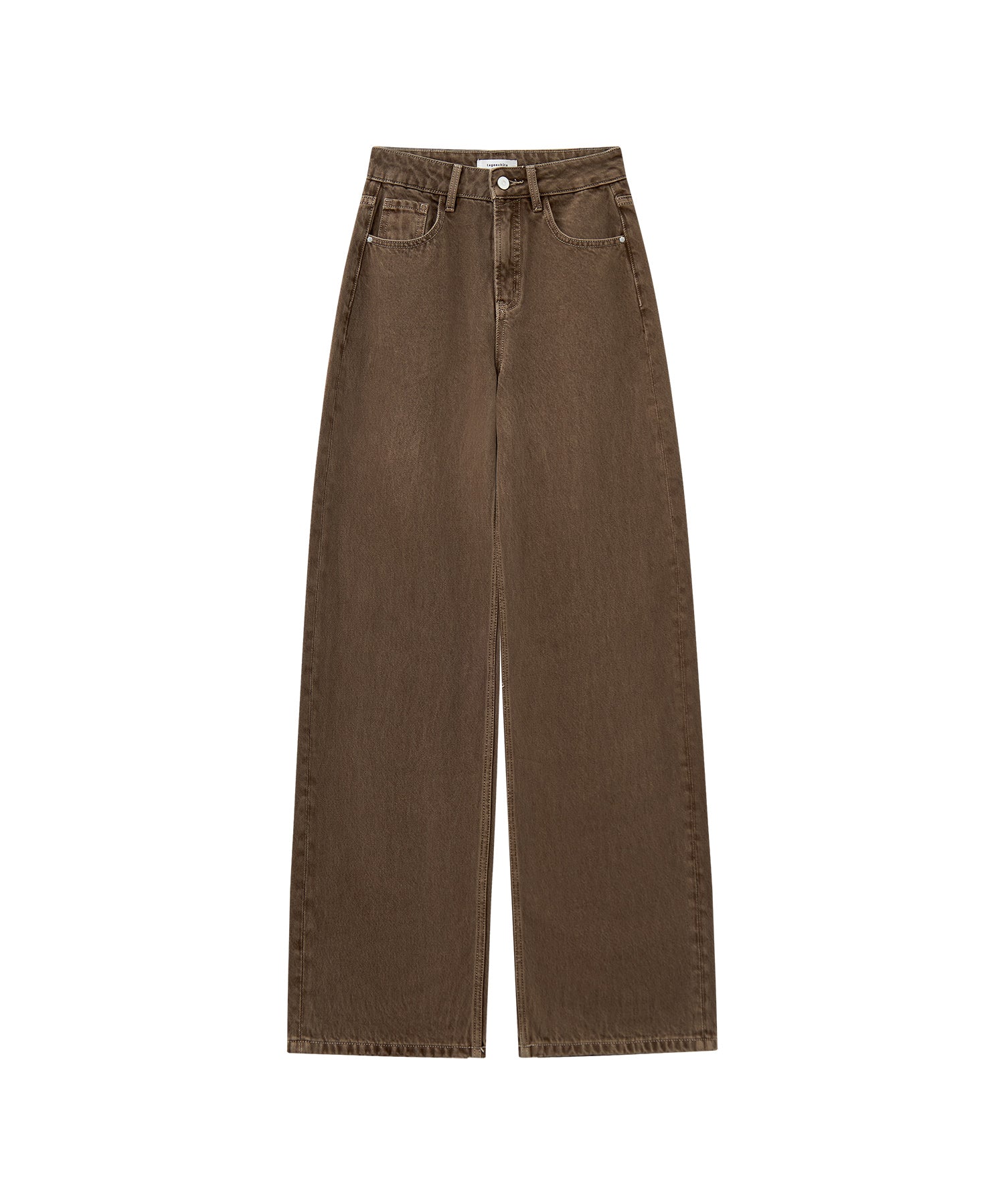 Mid-Rise Straight Wide-Leg Jeans