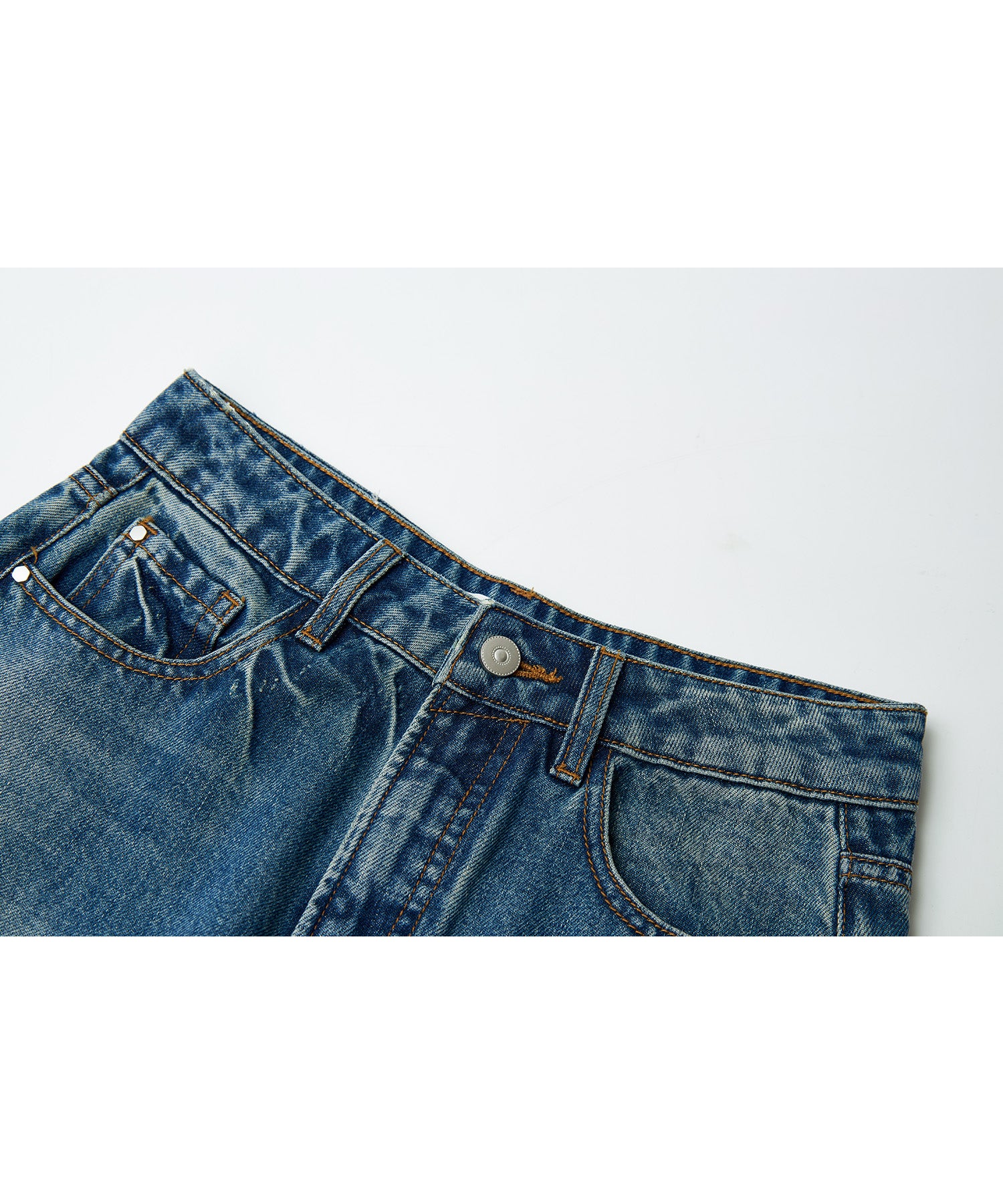 Mid-Rise Straight Wide-Leg Jeans