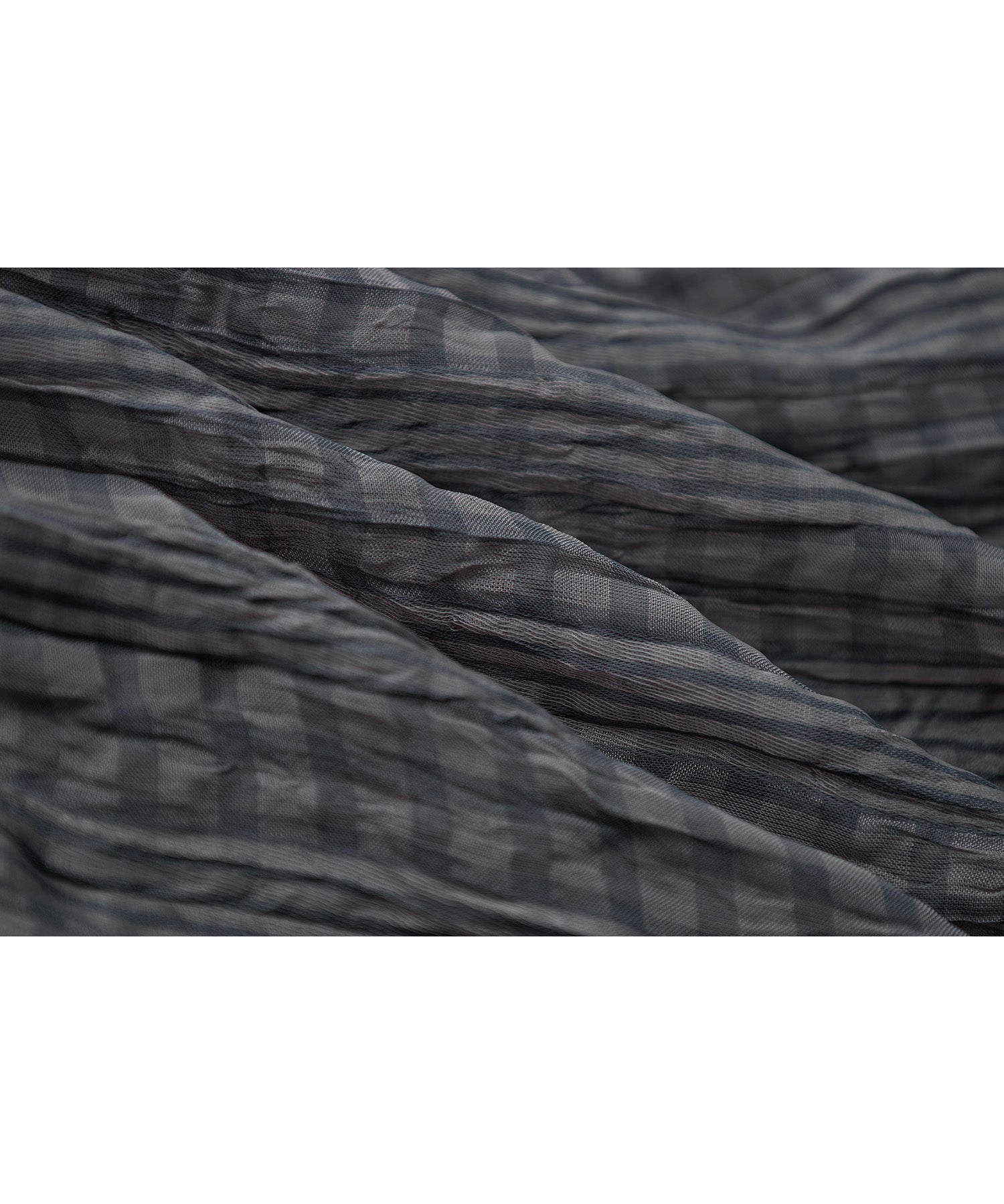 Drawstring Crinkled Check Shirt Jacket – Oversized Fit