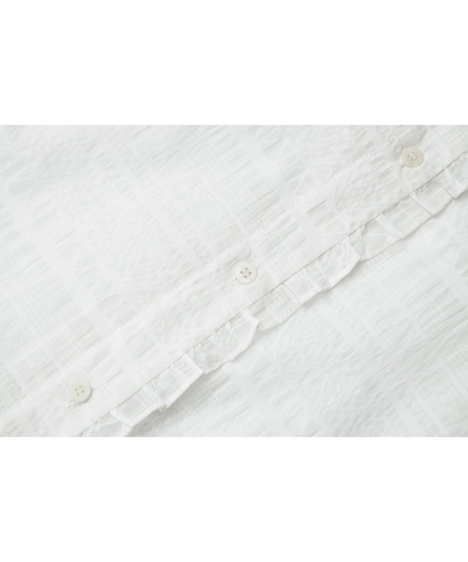 Sheer Textured Lace Collar Blouse – Design Detail Long Sleeve