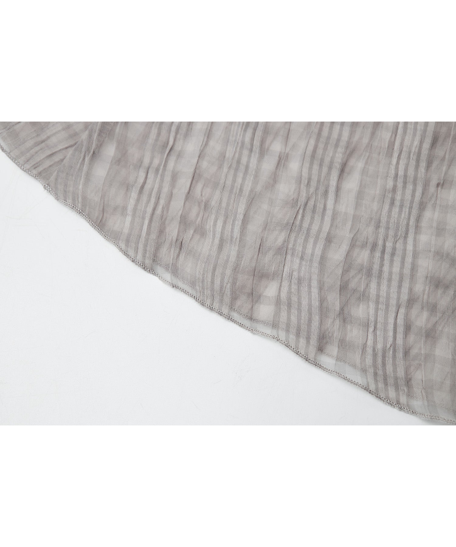 Asymmetric Hem Crinkled Check Midi Skirt – A-Line Silhouette