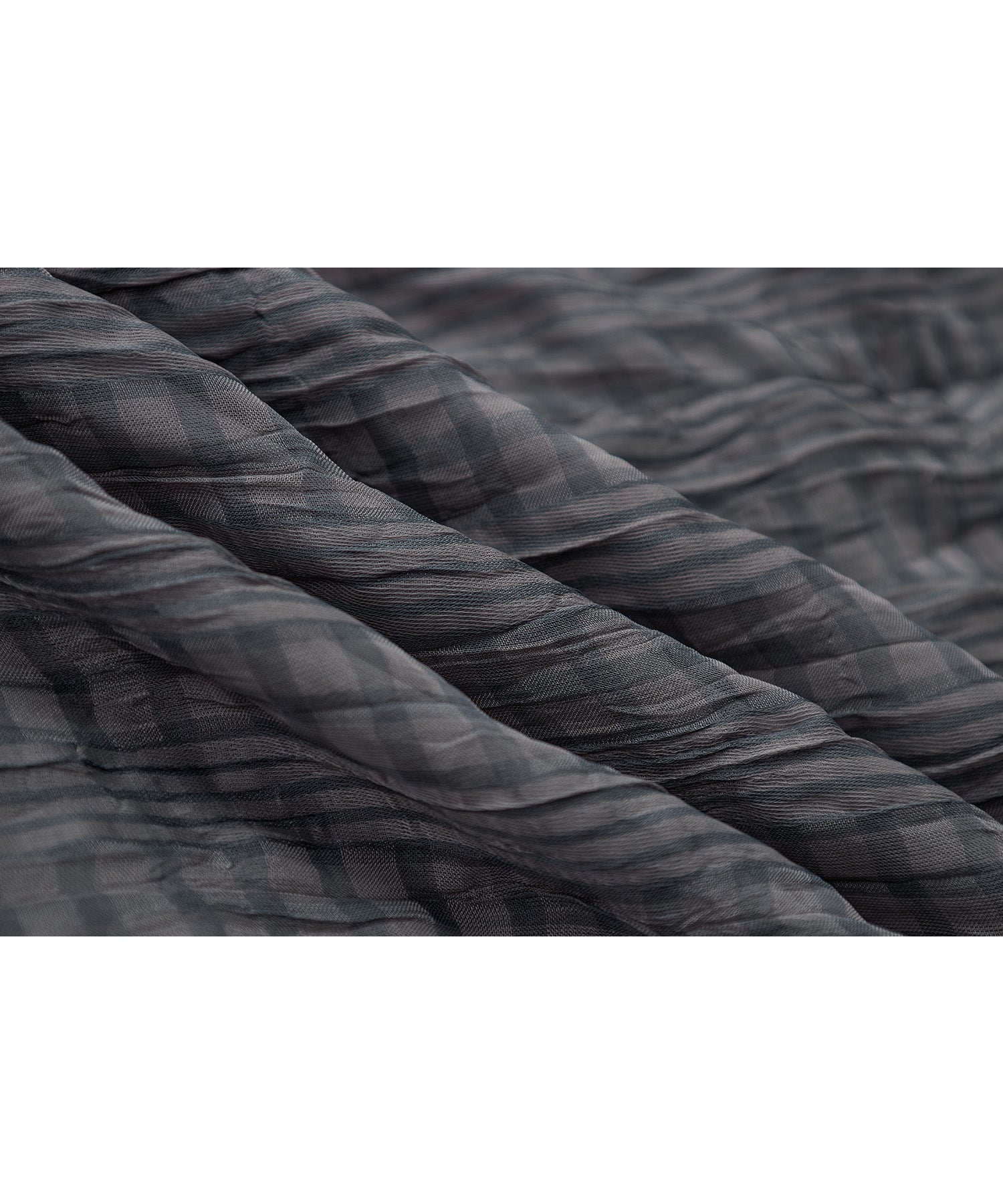 Asymmetric Hem Crinkled Check Midi Skirt – A-Line Silhouette