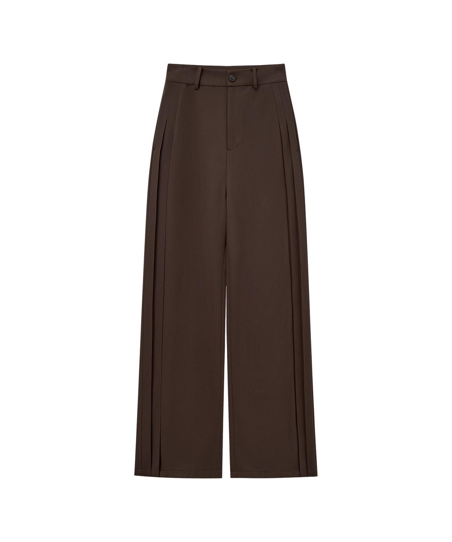 Accordion Pleat Wide-Leg Trousers