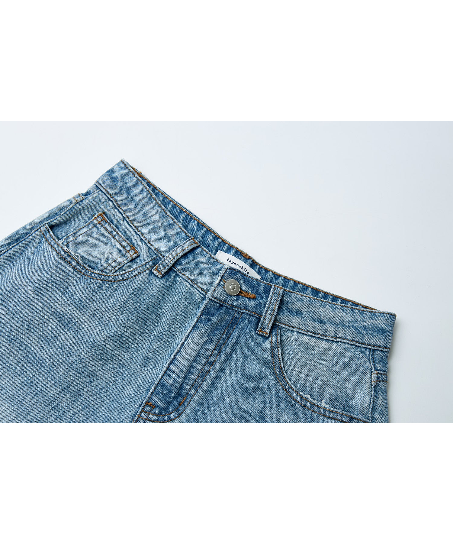 Gradient Rhinestone Wide-Leg Jeans