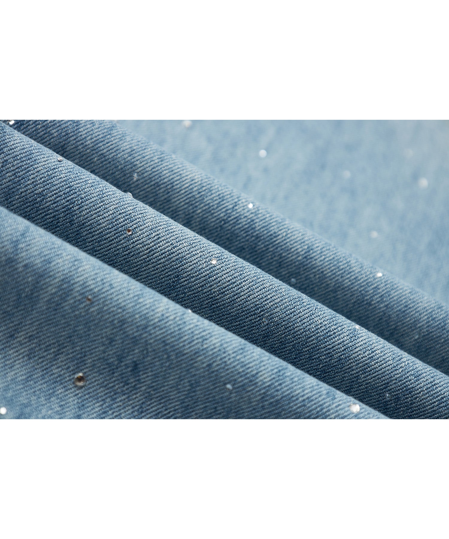 Gradient Rhinestone Wide-Leg Jeans