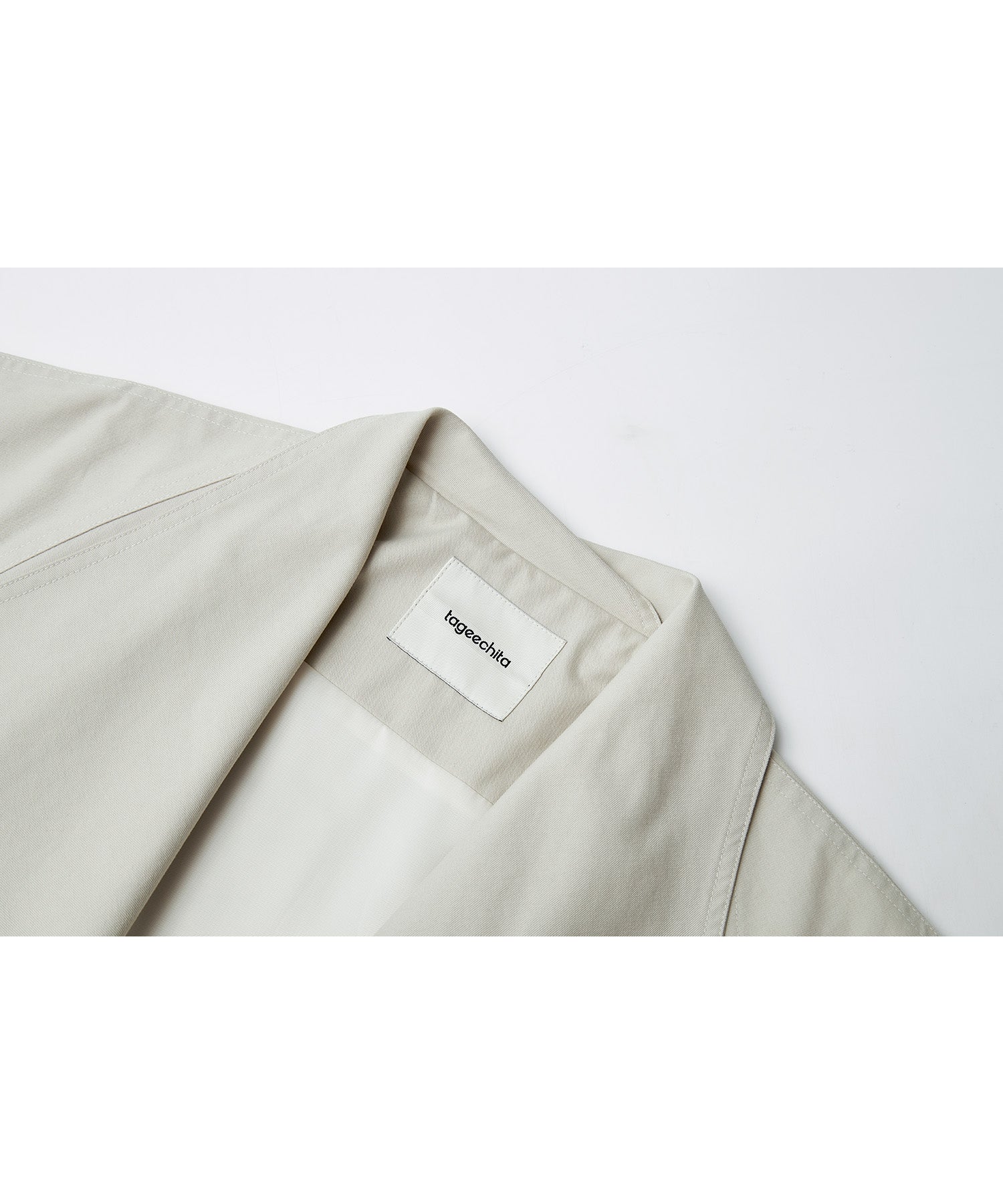 Layered Drape-Neck Trench Coat – Oversized Long Silhouette