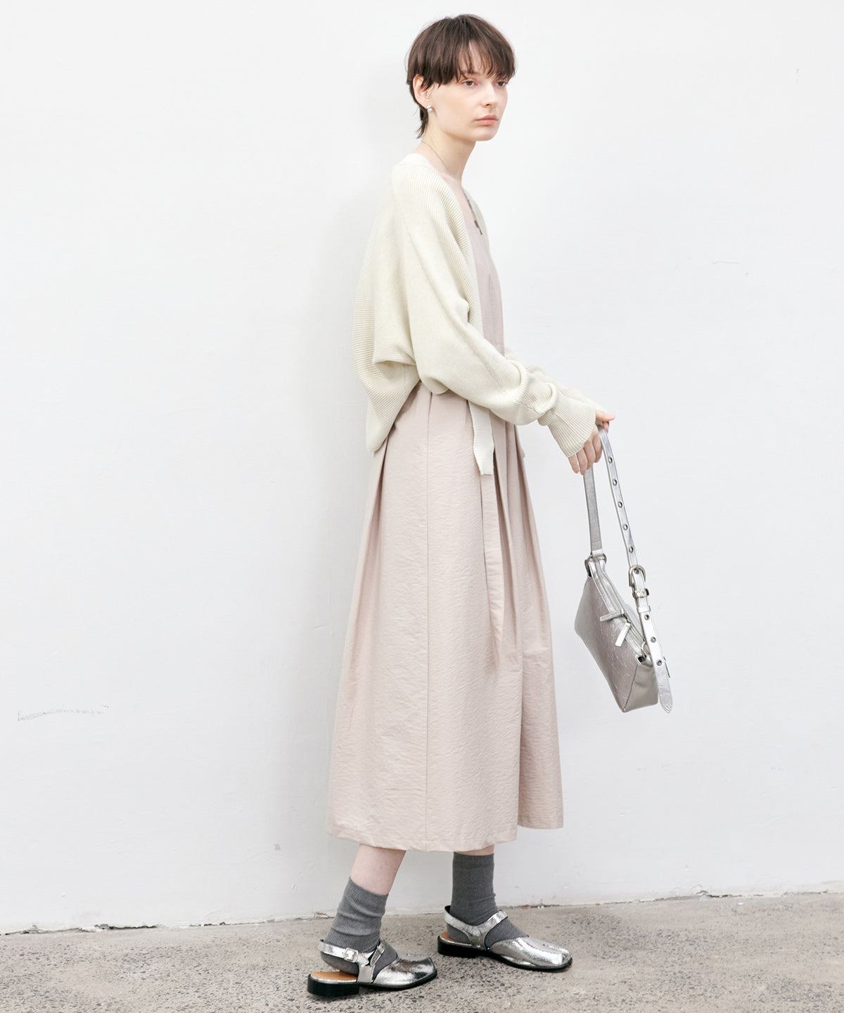 Square Neck Belted Flare Dress