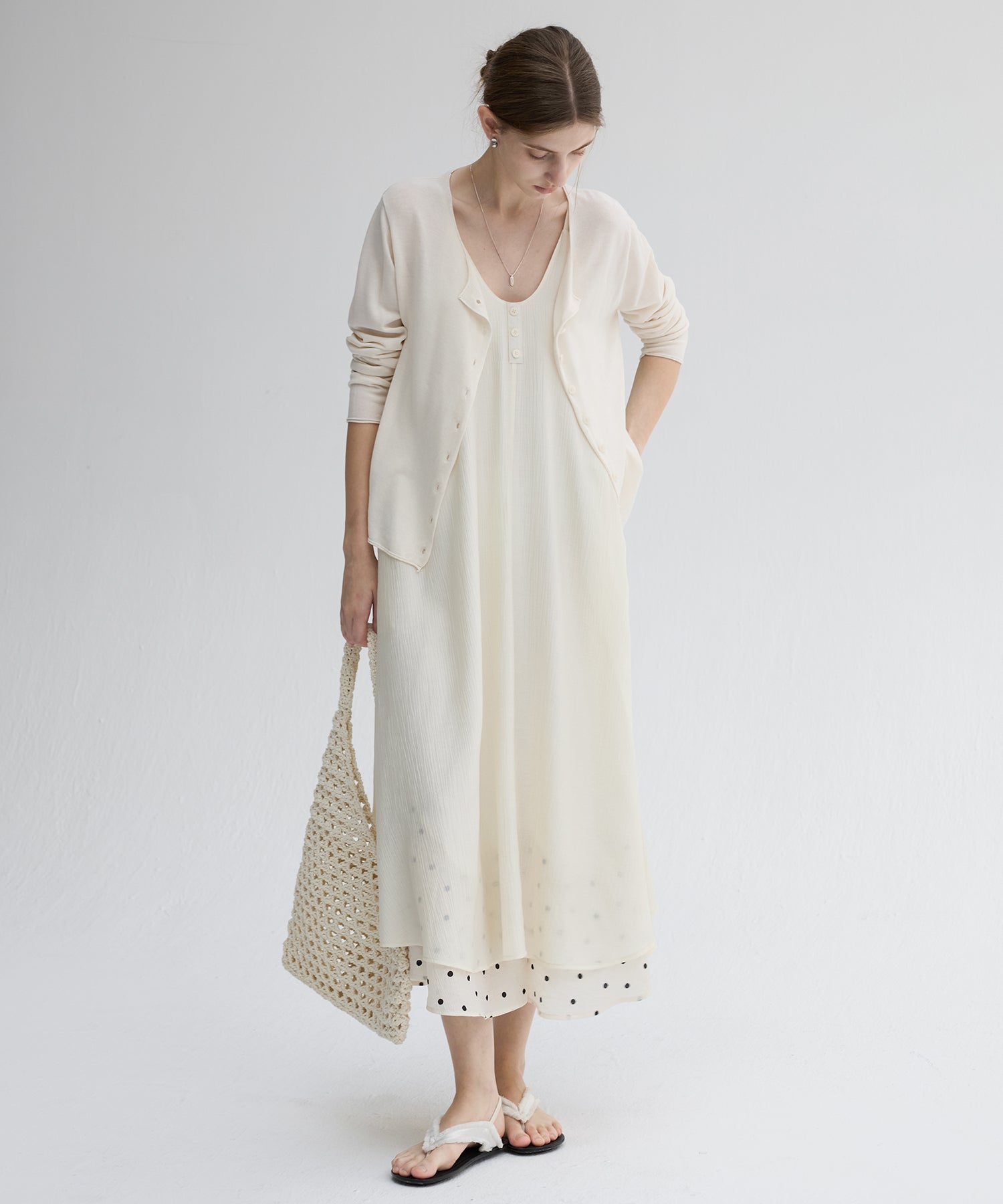 Layered Sheer Cami Long Dress