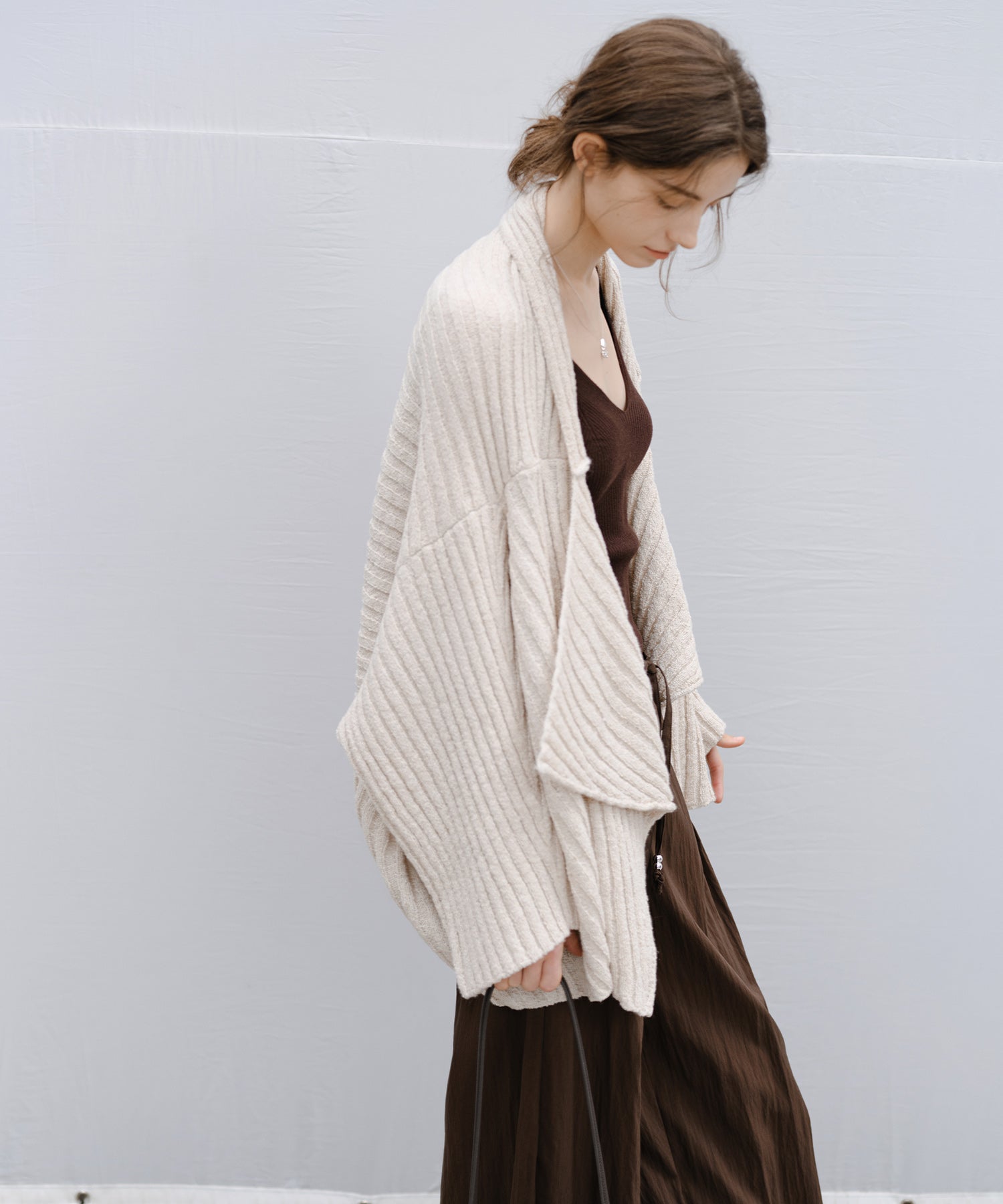 “Shipping from late February to early March” Chunky Draped Knit Cardigan