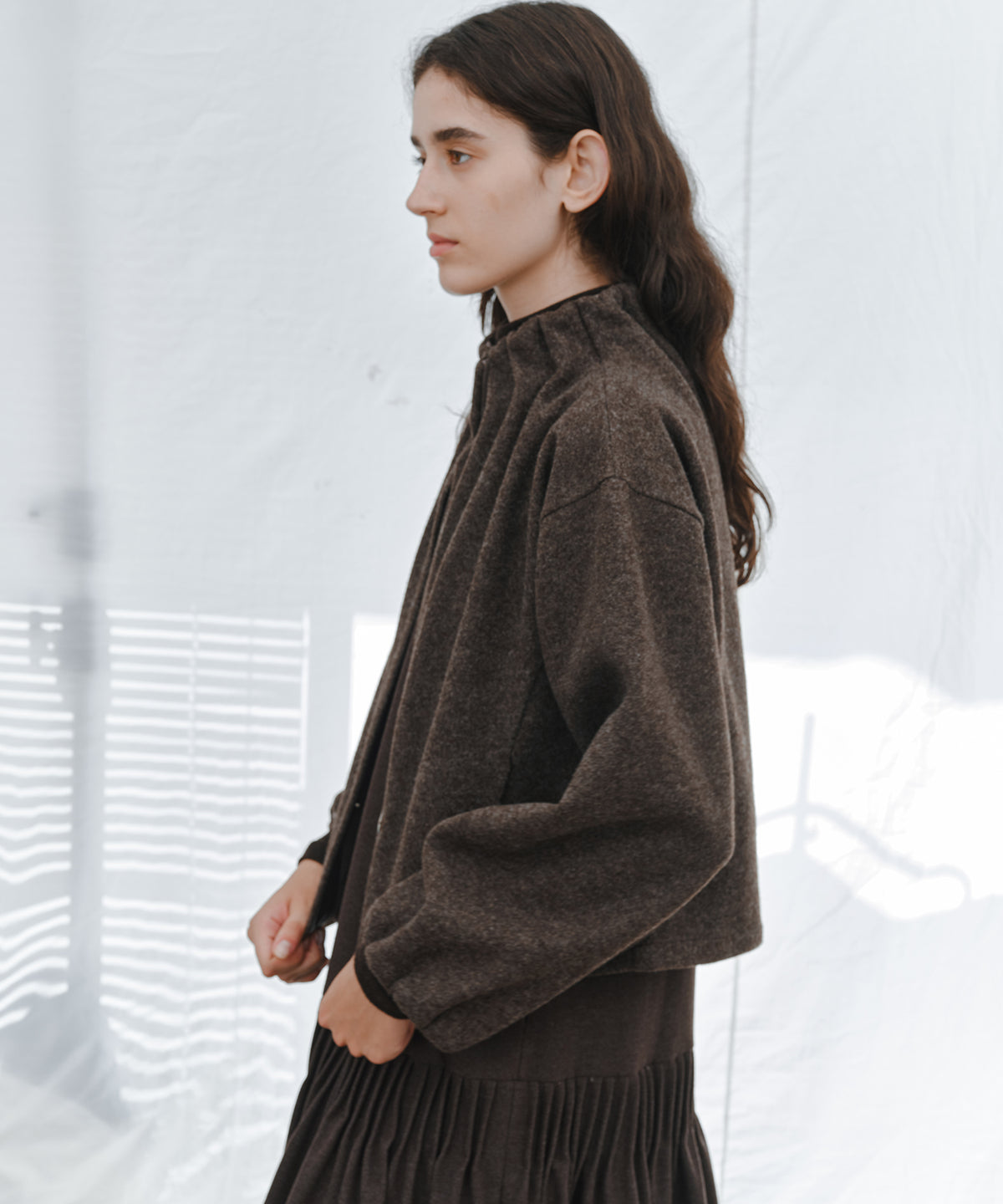 「10月下旬出荷予定」Wool-Like Balloon Flare Skirt