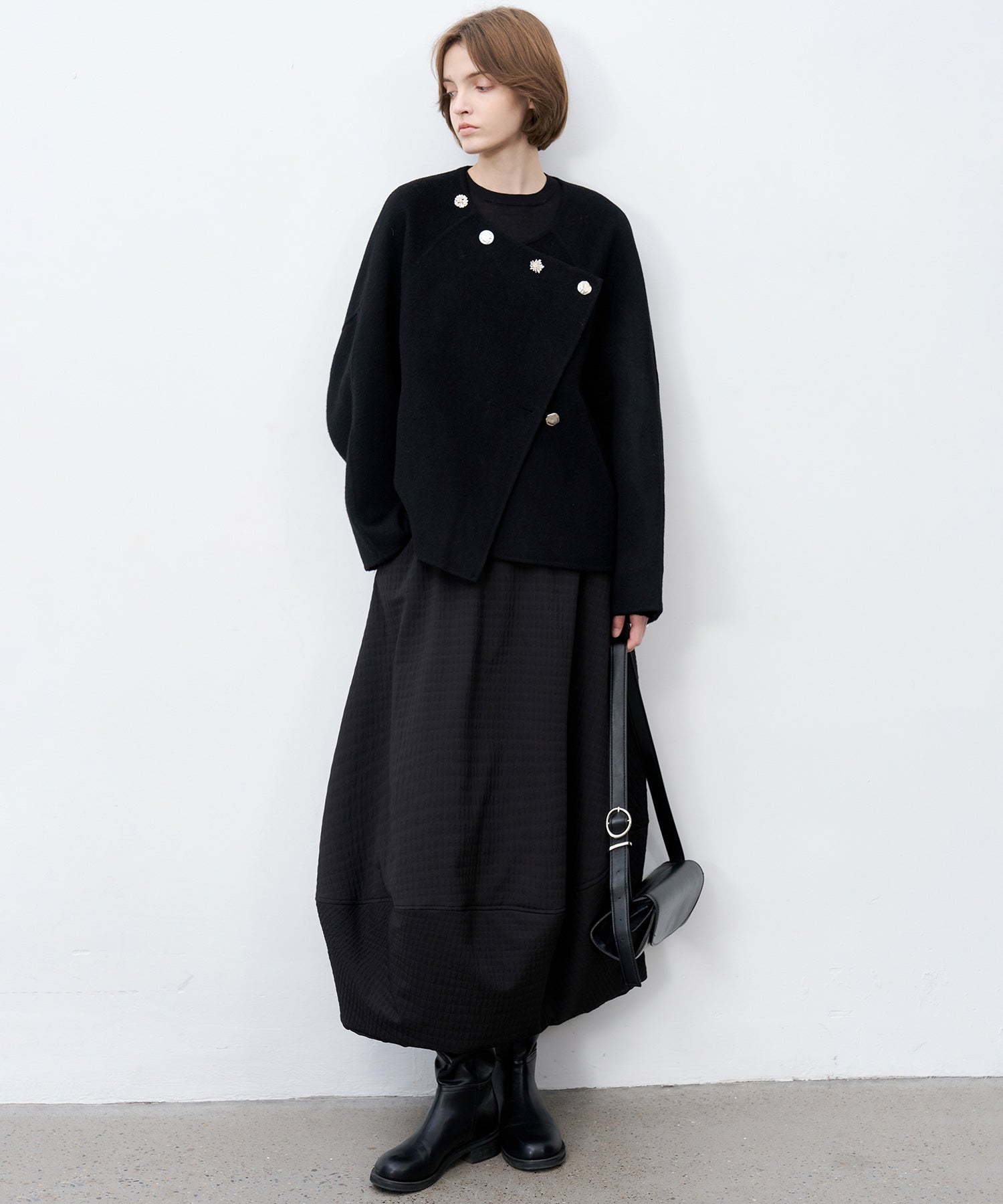 Jacquard Quilted Balloon Skirt