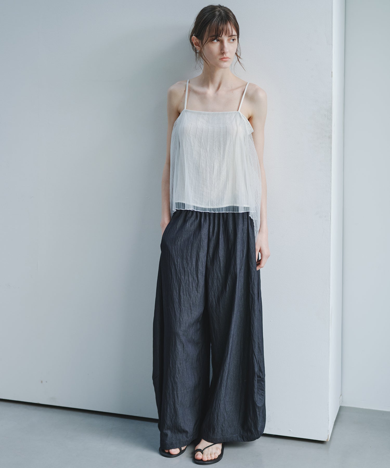 「6月上旬~中旬出荷」Nuanced Draped Wide Pants