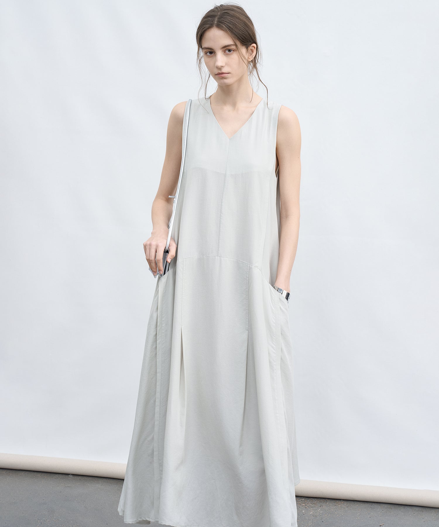 Sleeveless V-Neck A-Line Dress