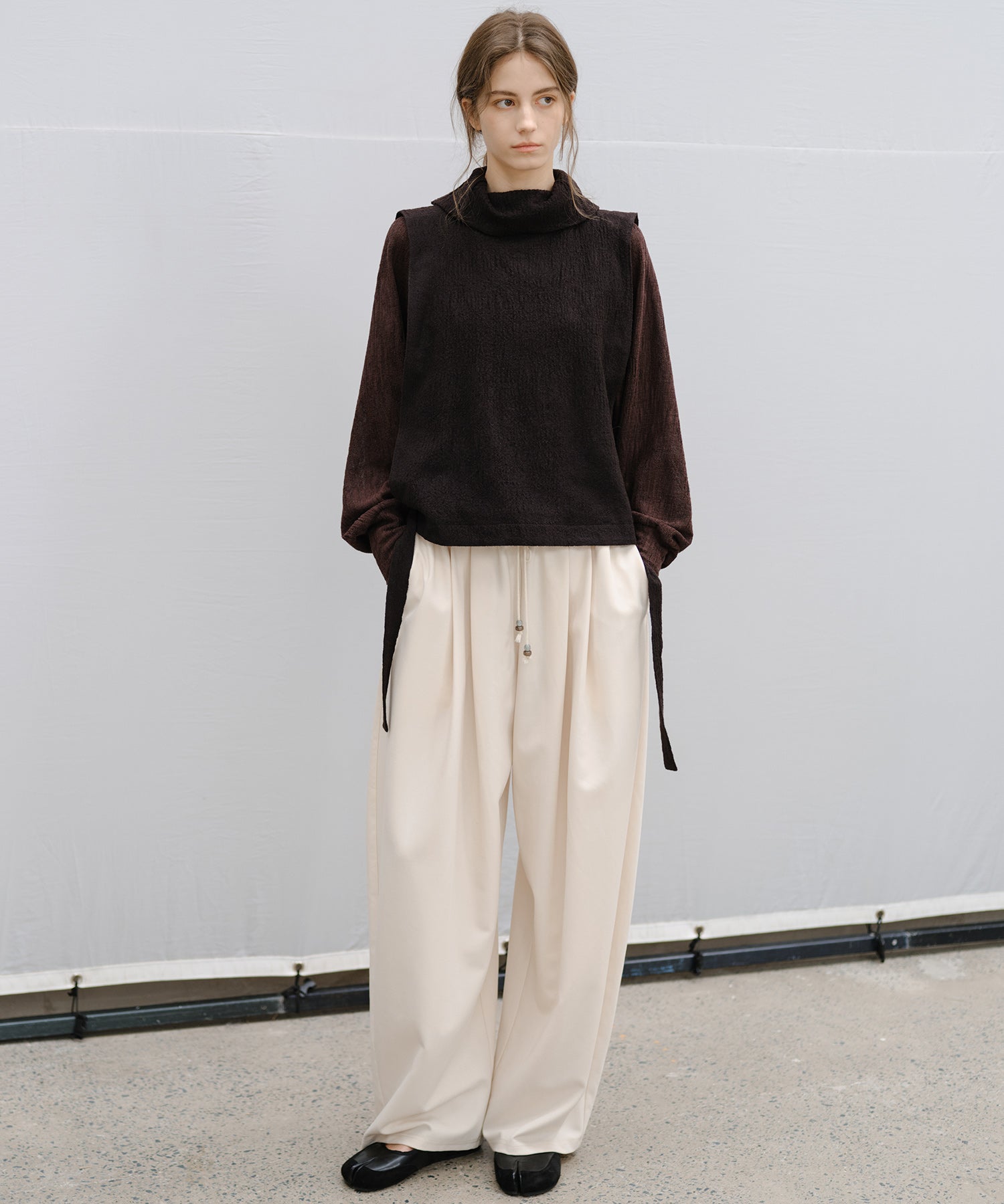 "Shipping from late February to early March" Textured Sheer Bolero Cardigan