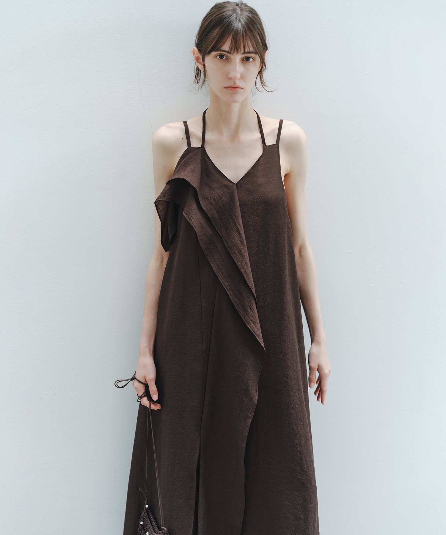「6月上旬~中旬出荷」Asymmetrical Layered Cami Dress