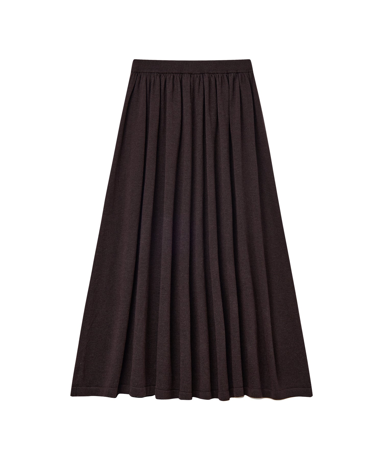 Elegant Flowy Flared Knit Midi Skirt