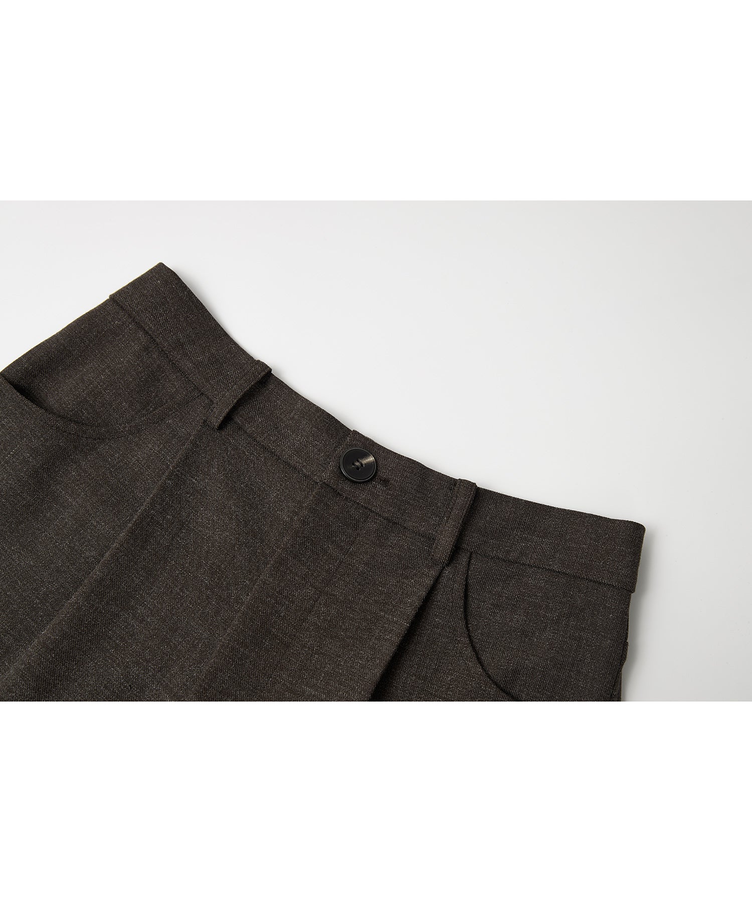 Textured Low-Rise Wide Straight Curved Pants