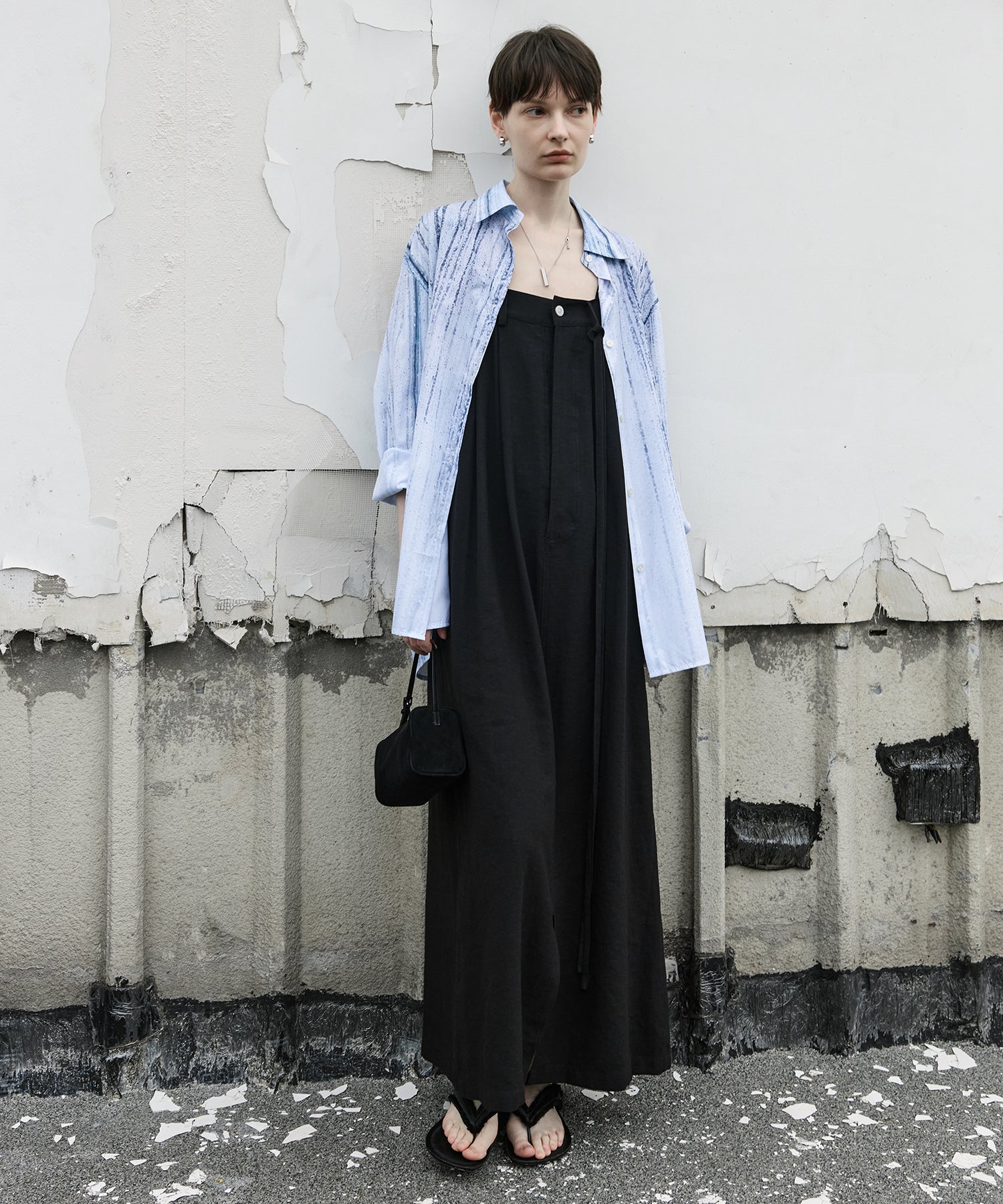 UPF50+ Rain Art Sheer Oversized Shirt