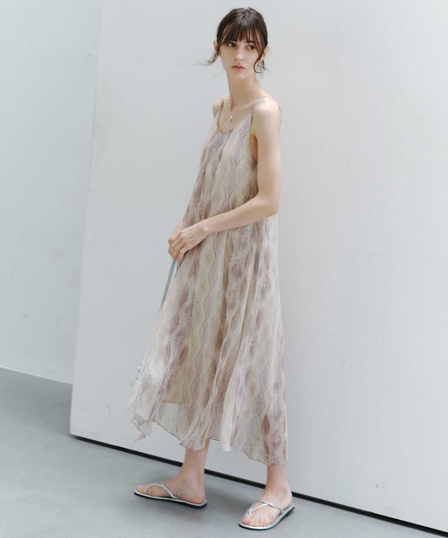 「7月上旬~中旬出荷」Abstract Art Print Cami Dress