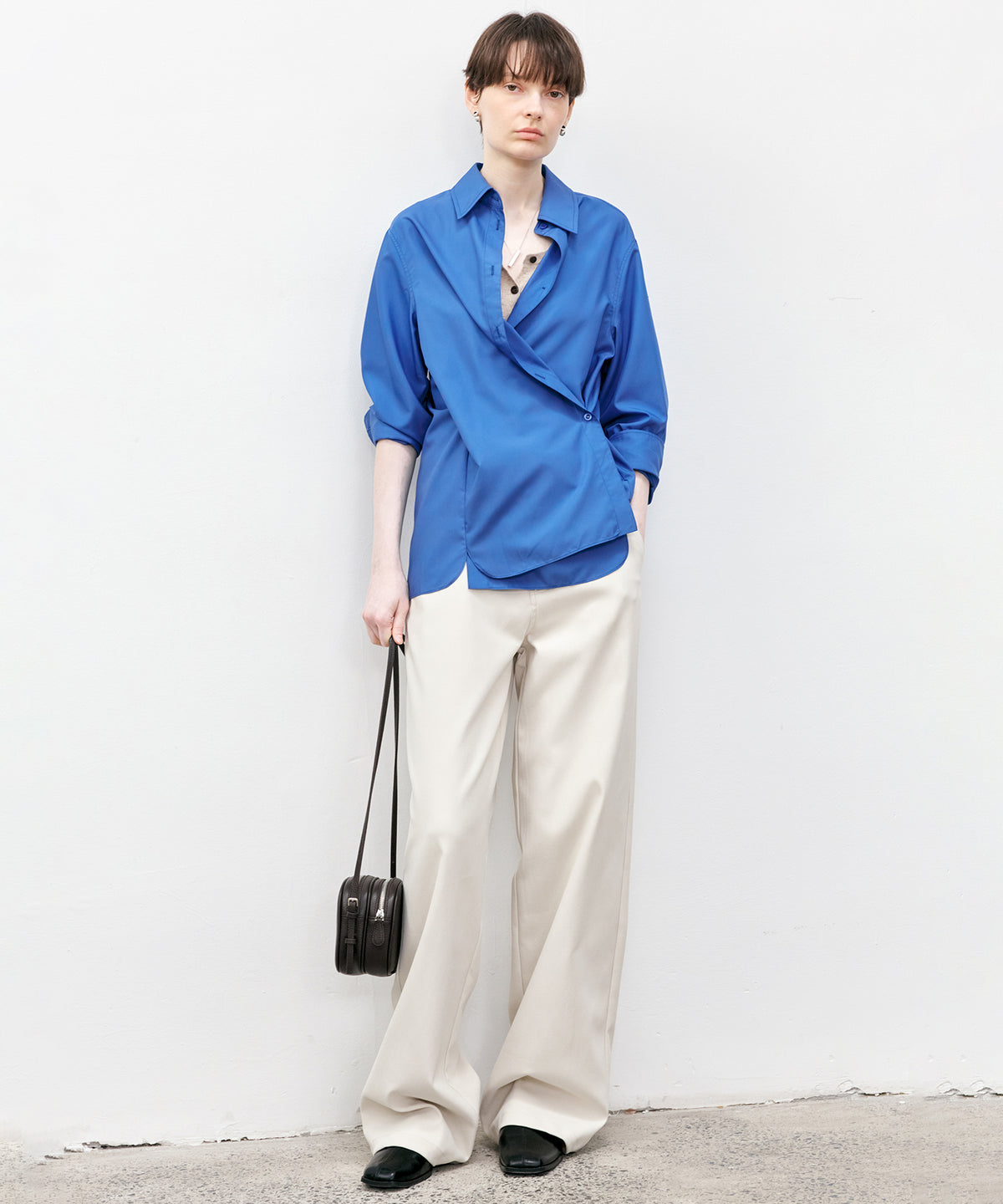 Multi-Way Oversized Collar Shirt