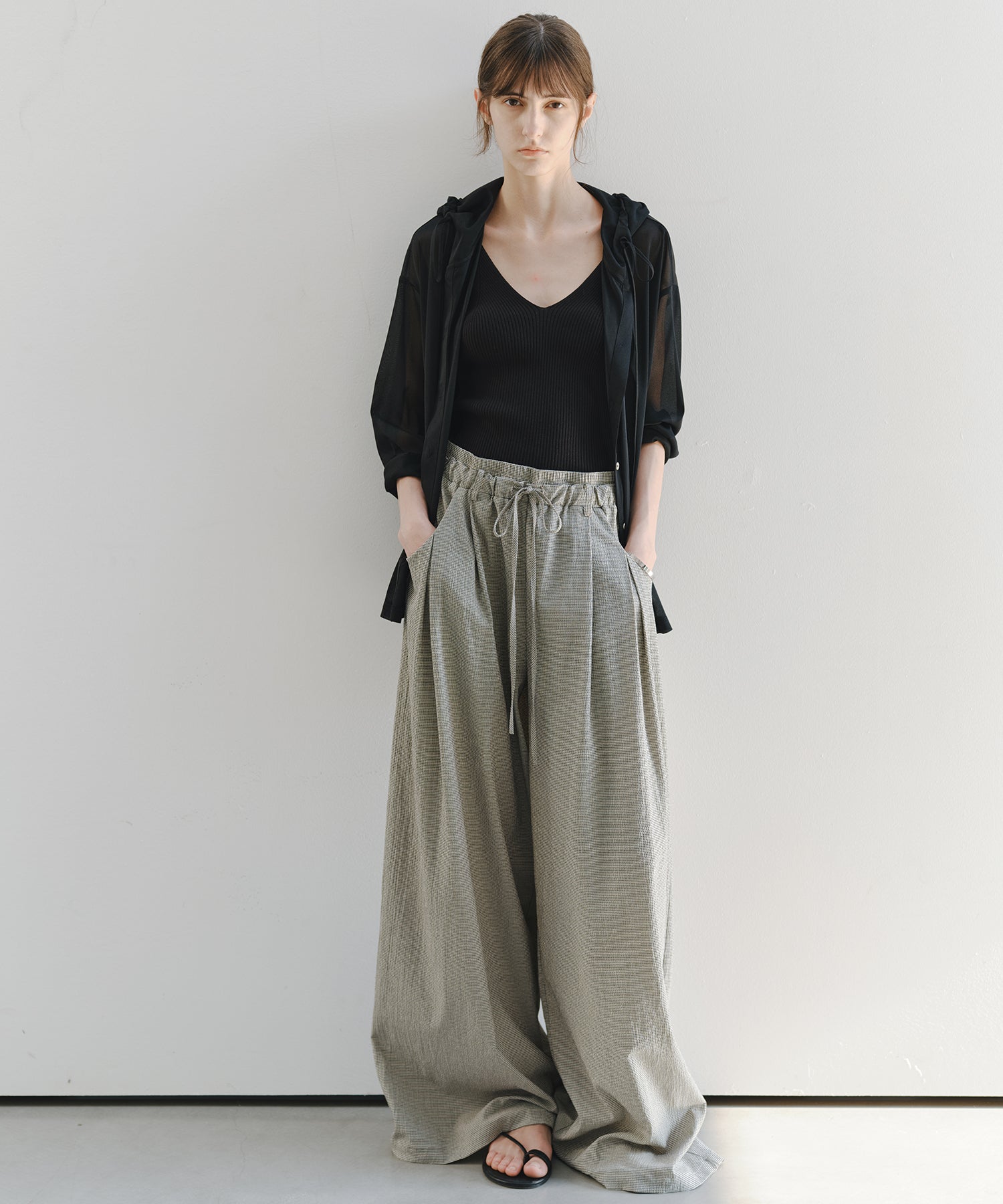 「7月上旬~中旬出荷」Textured Wide Easy Pants