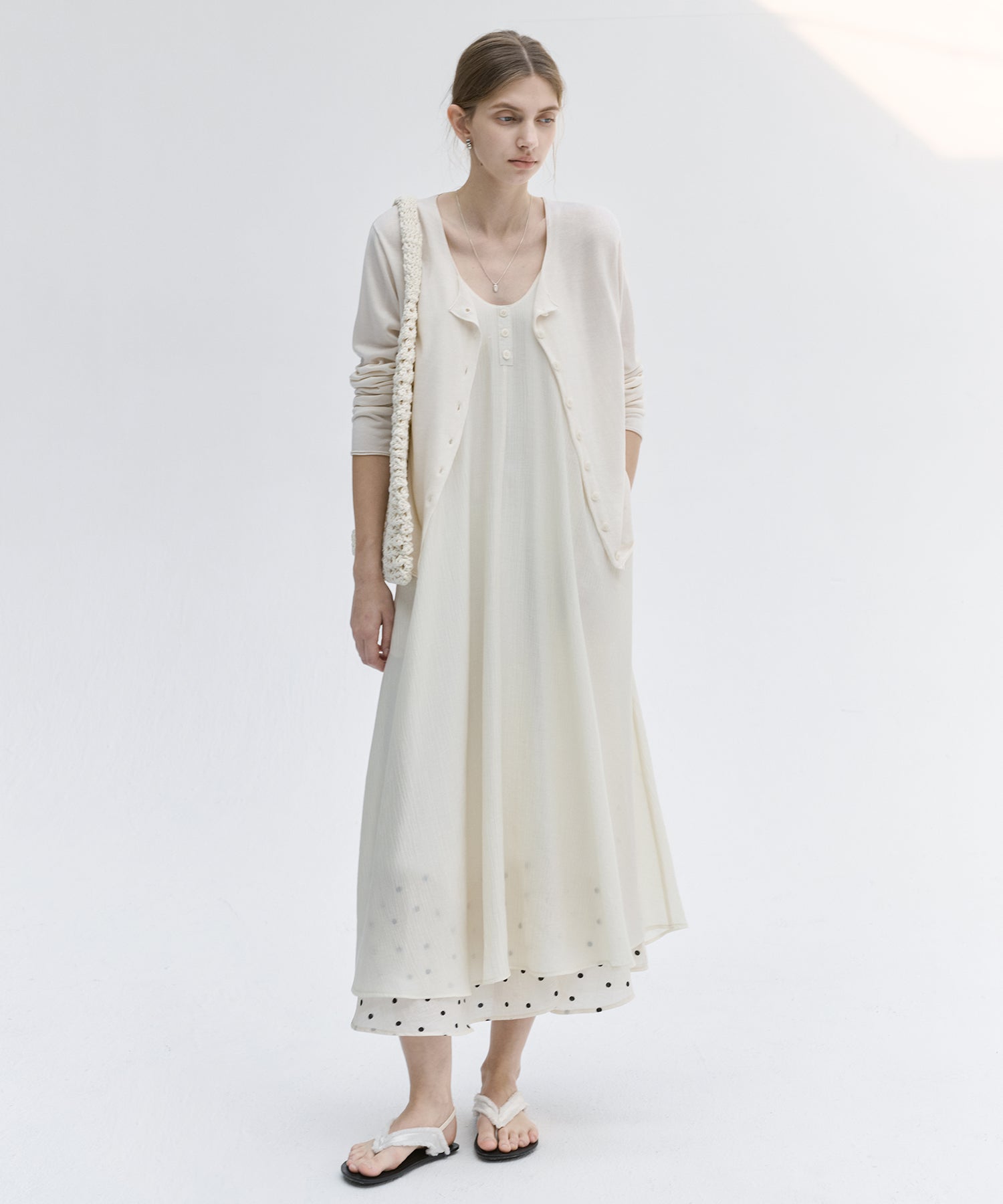 Layered Sheer Cami Long Dress