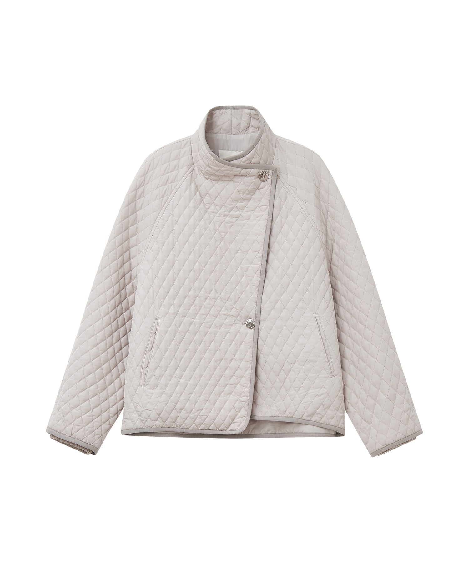 Asym Collar Quilted Padded Jacket