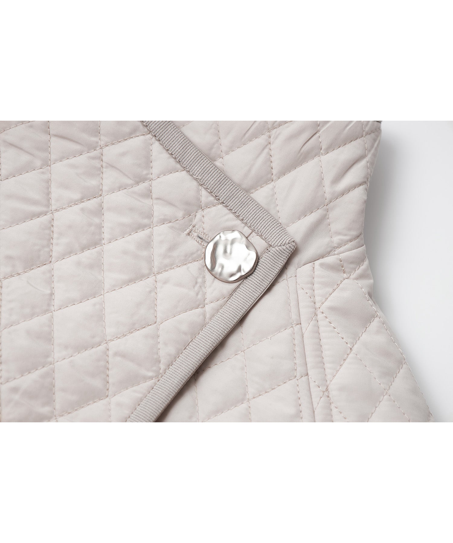 Asym Collar Quilted Padded Jacket
