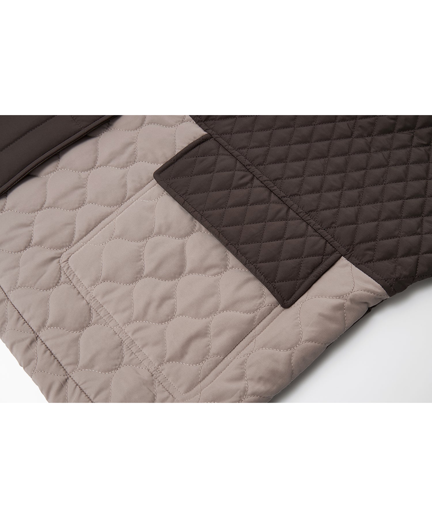 Geometric Colorblock Quilted Jacket