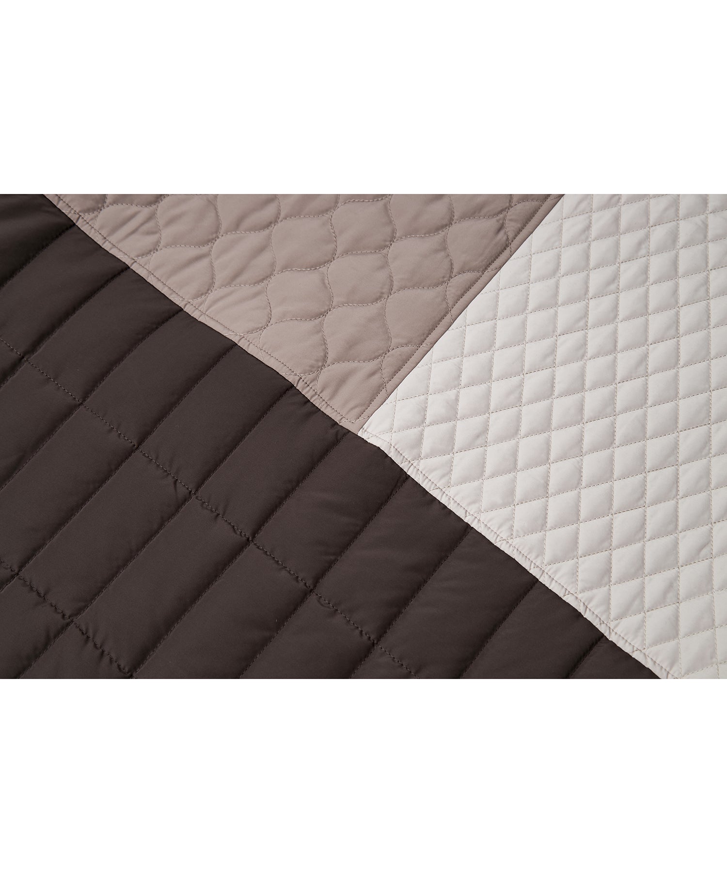 Geometric Colorblock Quilted Jacket