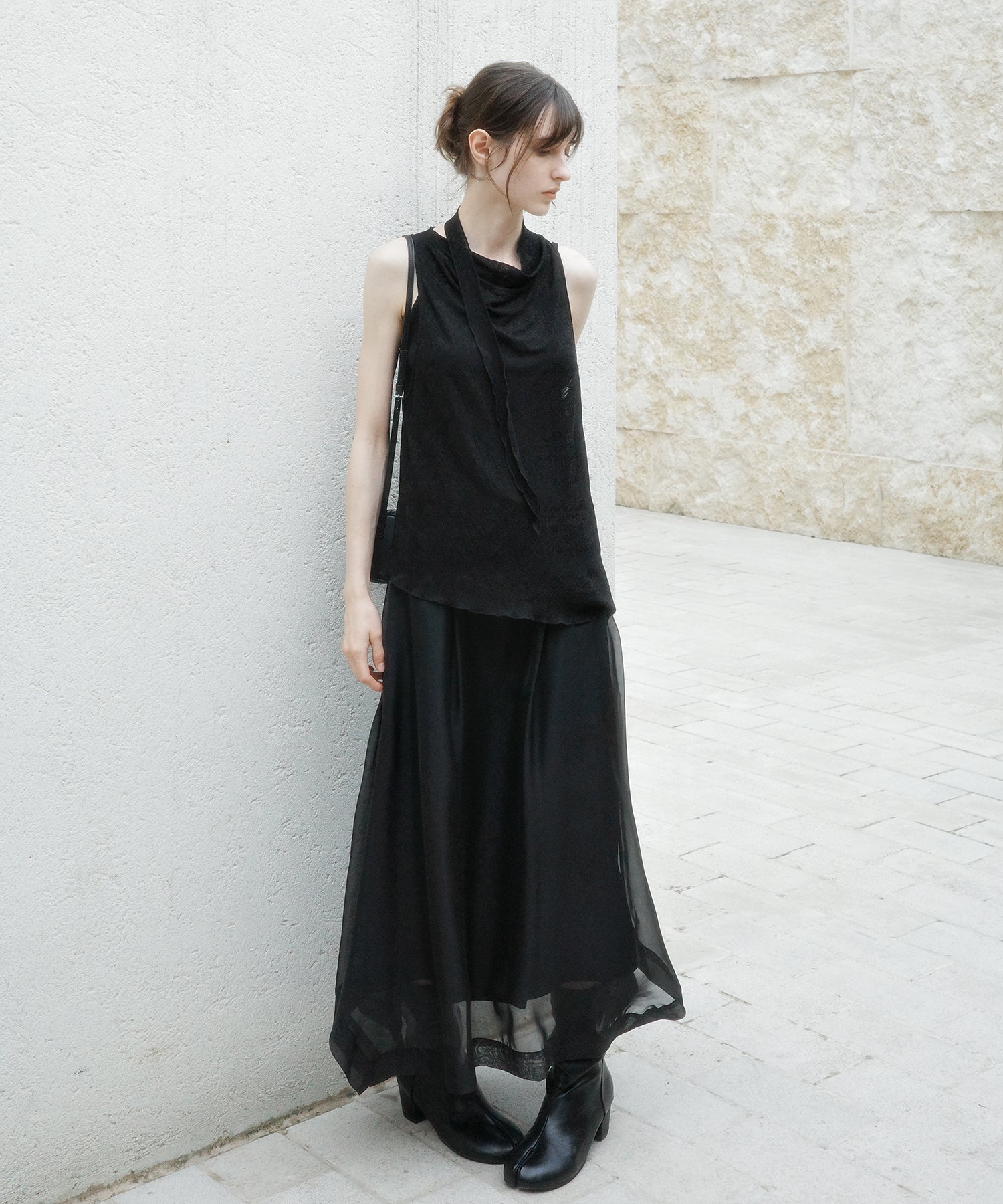 「6月上旬~中旬出荷」Organza Layered Long Skirt