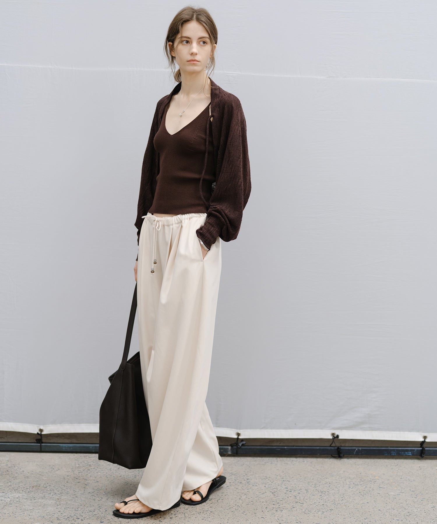 "Shipping from late February to early March" Textured Sheer Bolero Cardigan