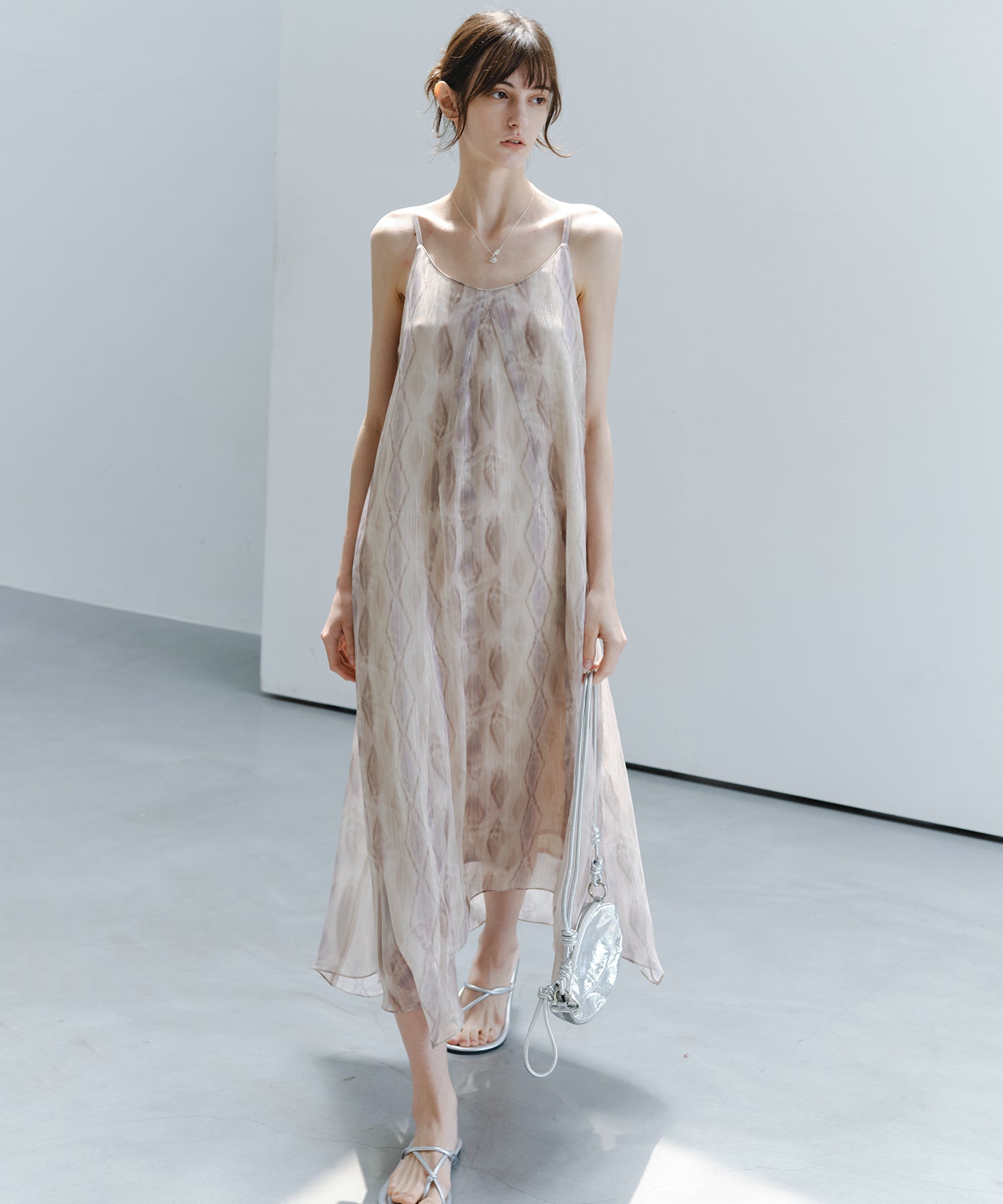 「7月上旬~中旬出荷」Abstract Art Print Cami Dress