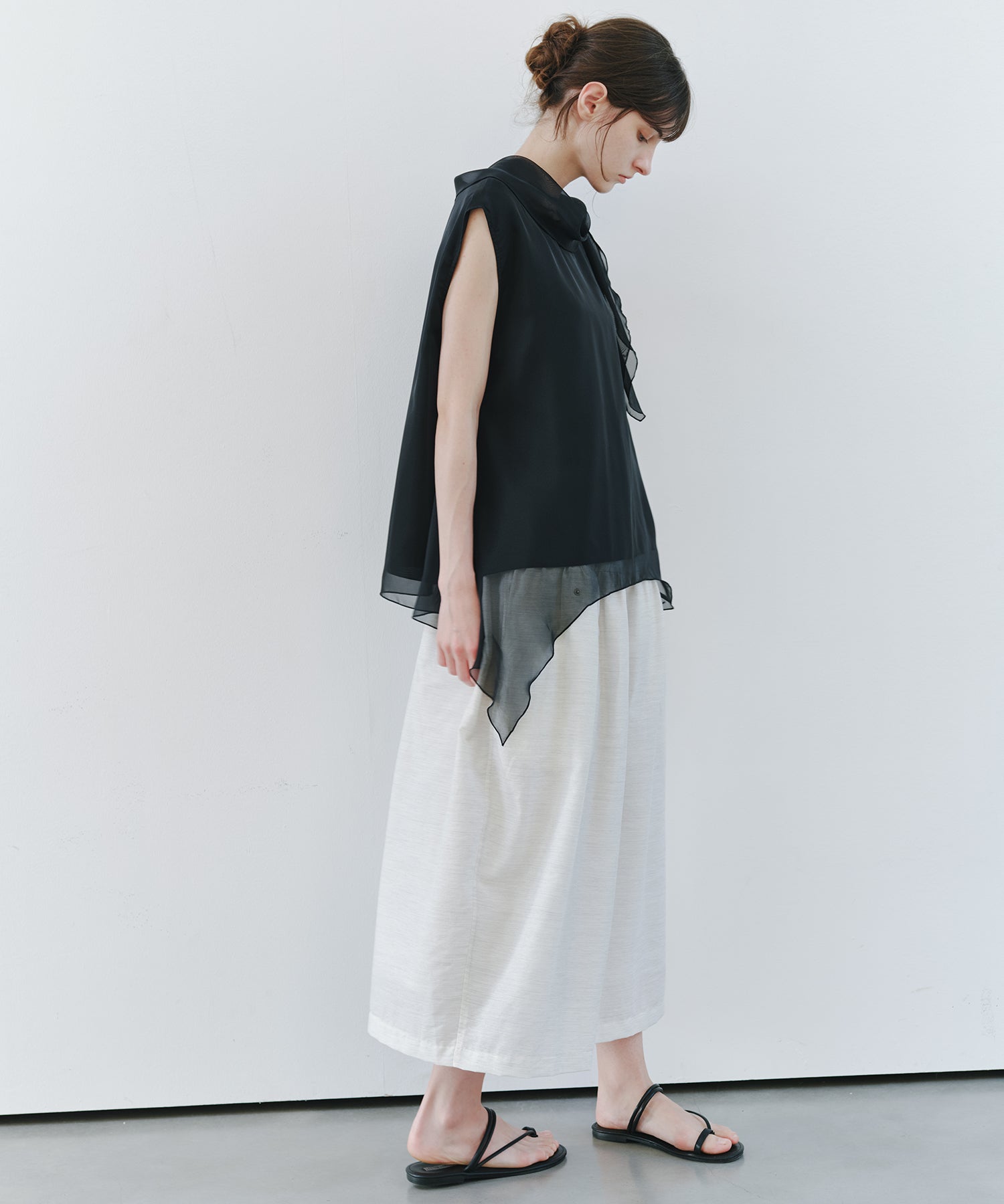 「7月上旬~中旬出荷」Linen-Like Balloon Skirt