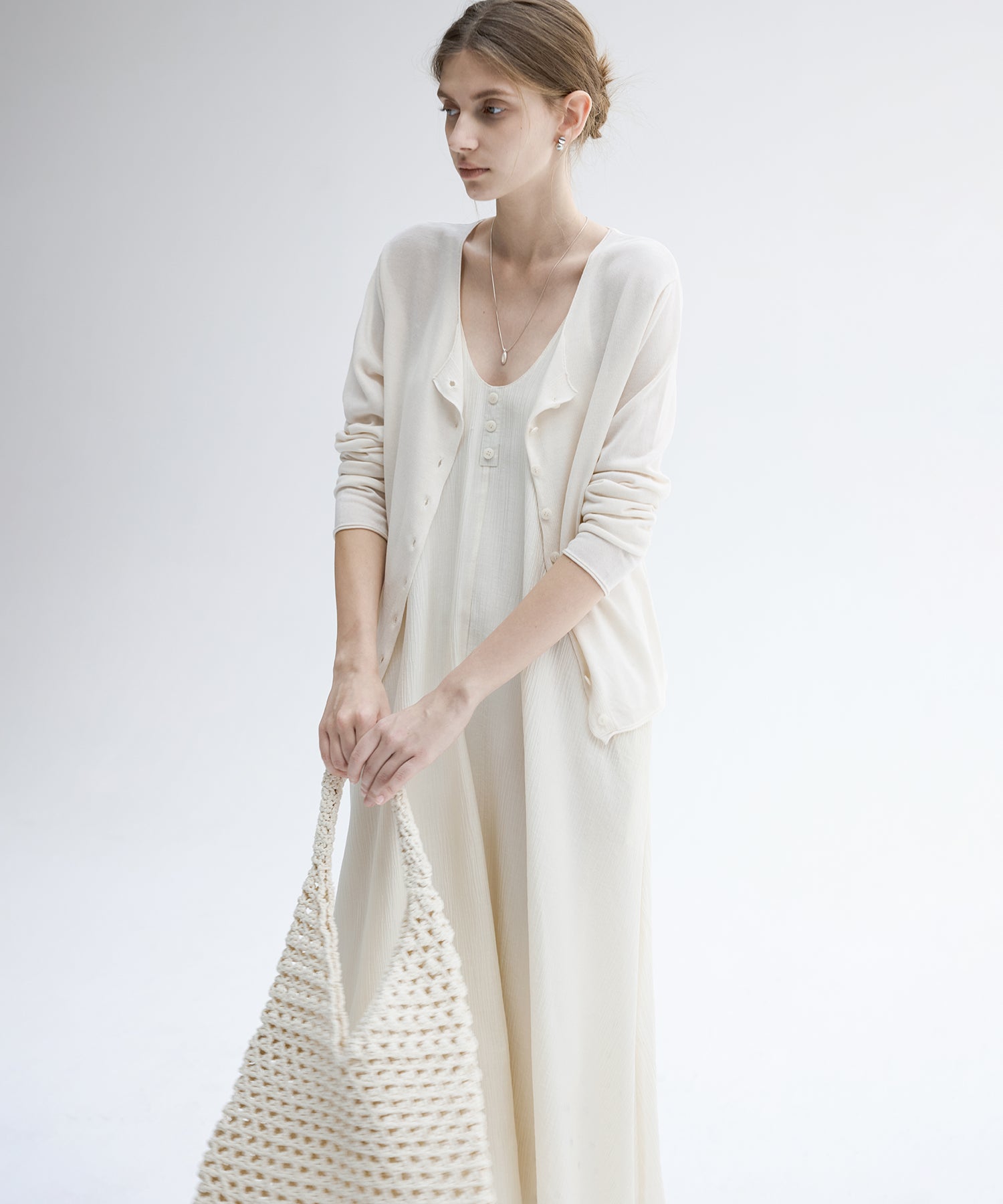 Layered Sheer Cami Long Dress