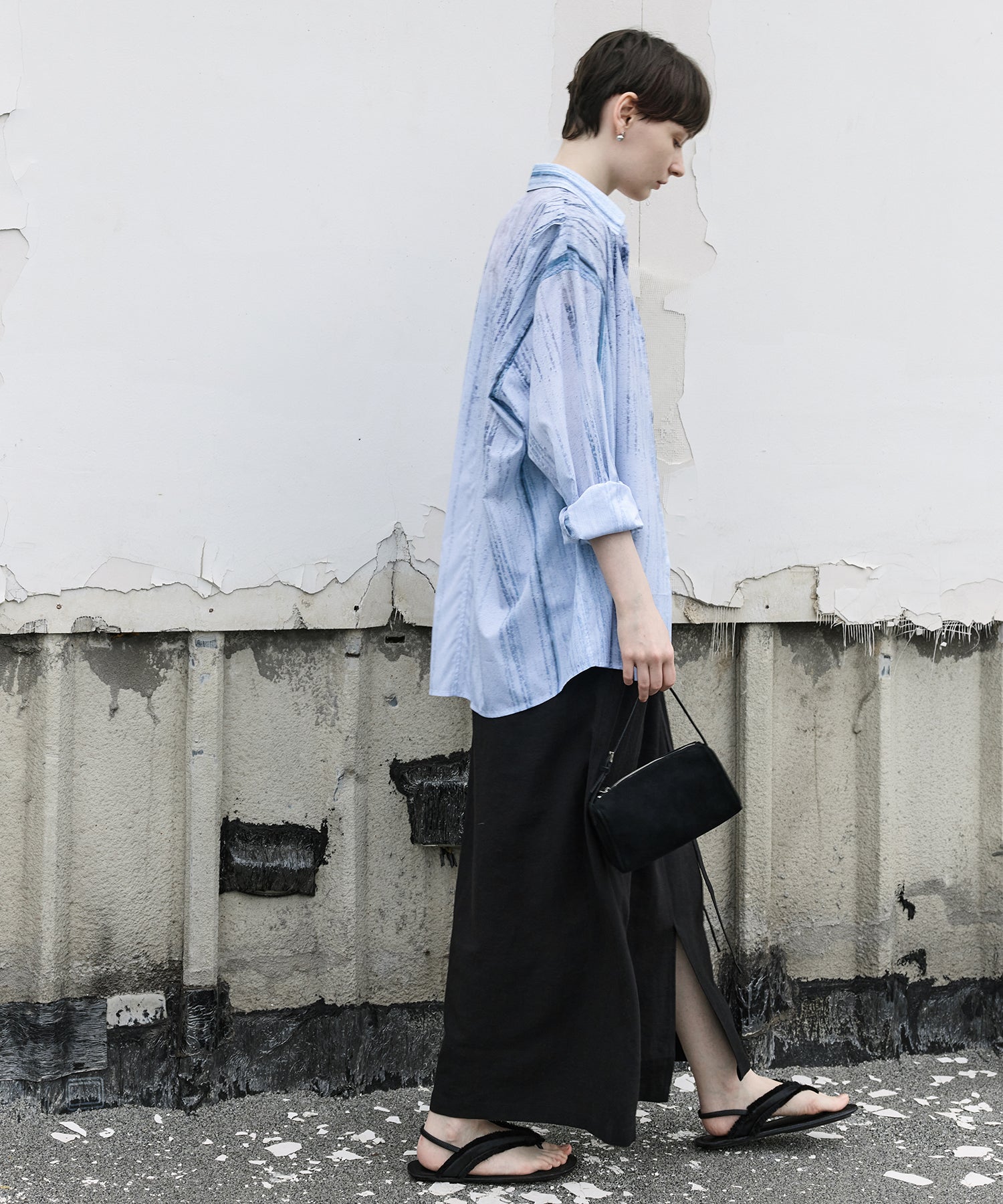 UPF50+ Rain Art Sheer Oversized Shirt
