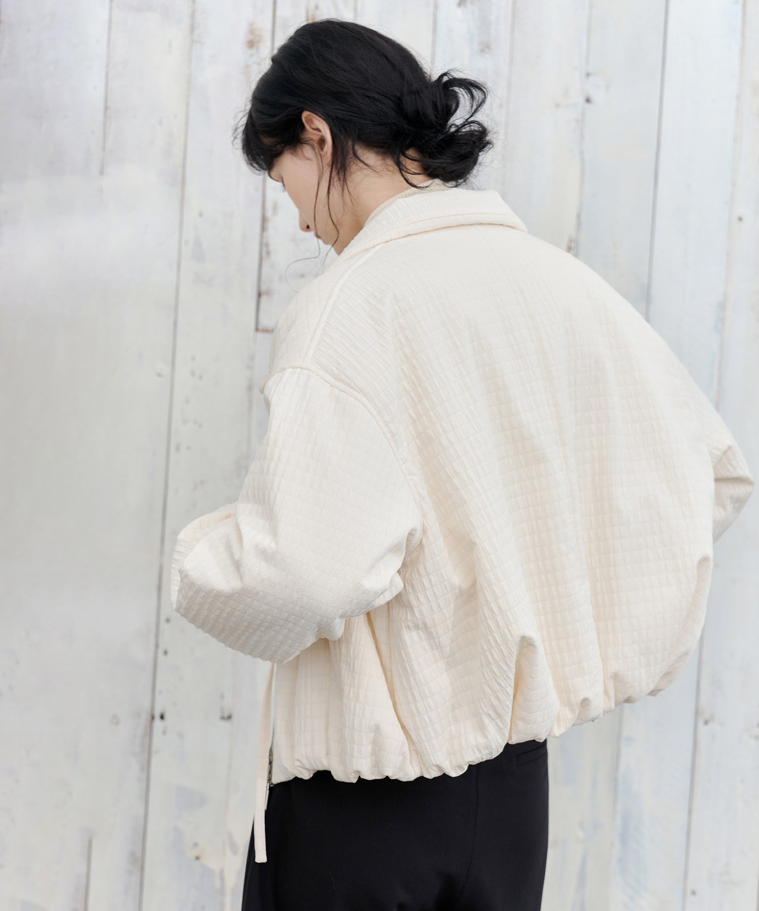 Ribbon Balloon Quilted Jacket