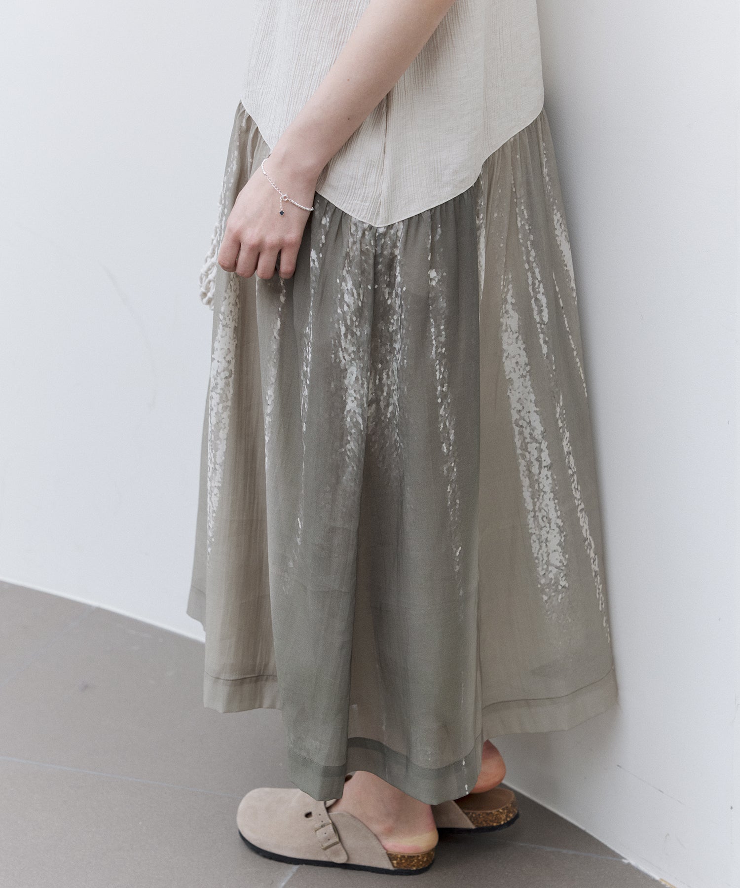 Art Print Sheer Docking Dress