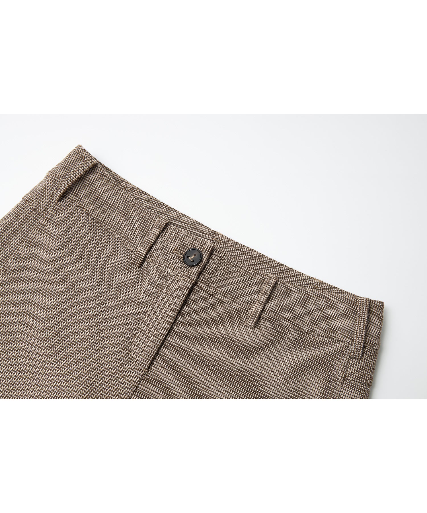 Wool Blend Check Flared Pants