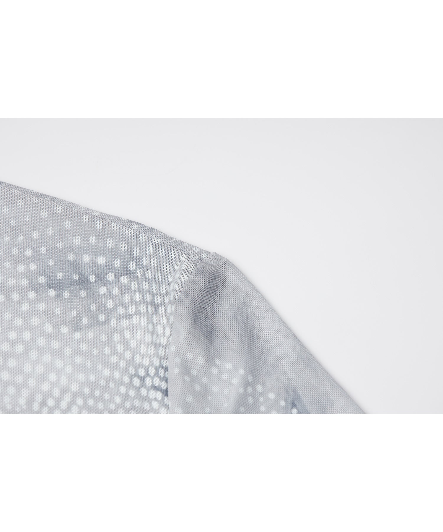 "Shipping from late February to early March" Abstract Print Sheer Mesh Top