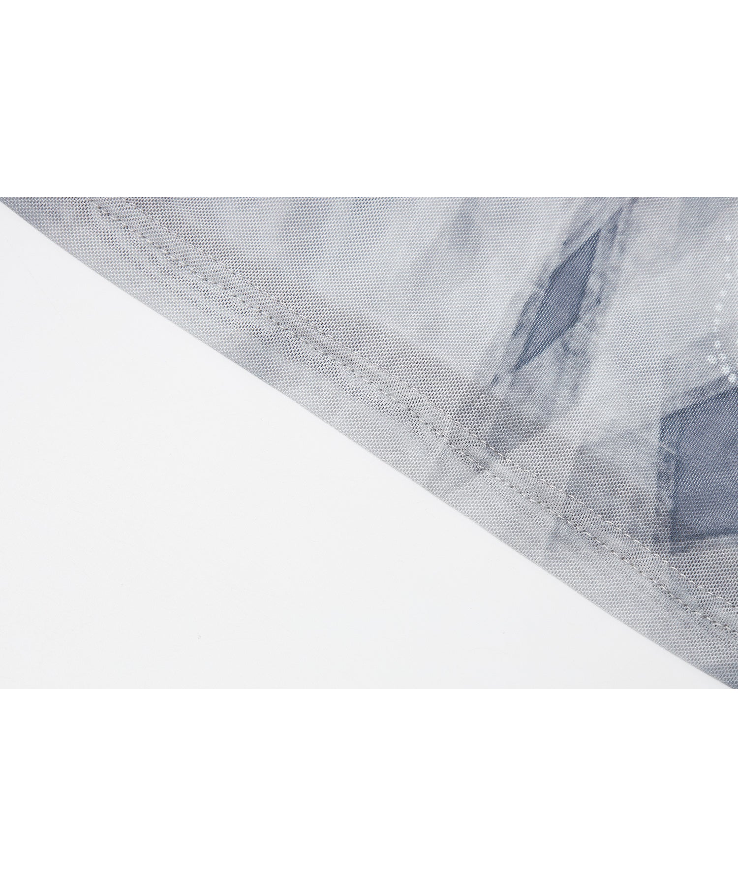 "Shipping from late February to early March" Abstract Print Sheer Mesh Top