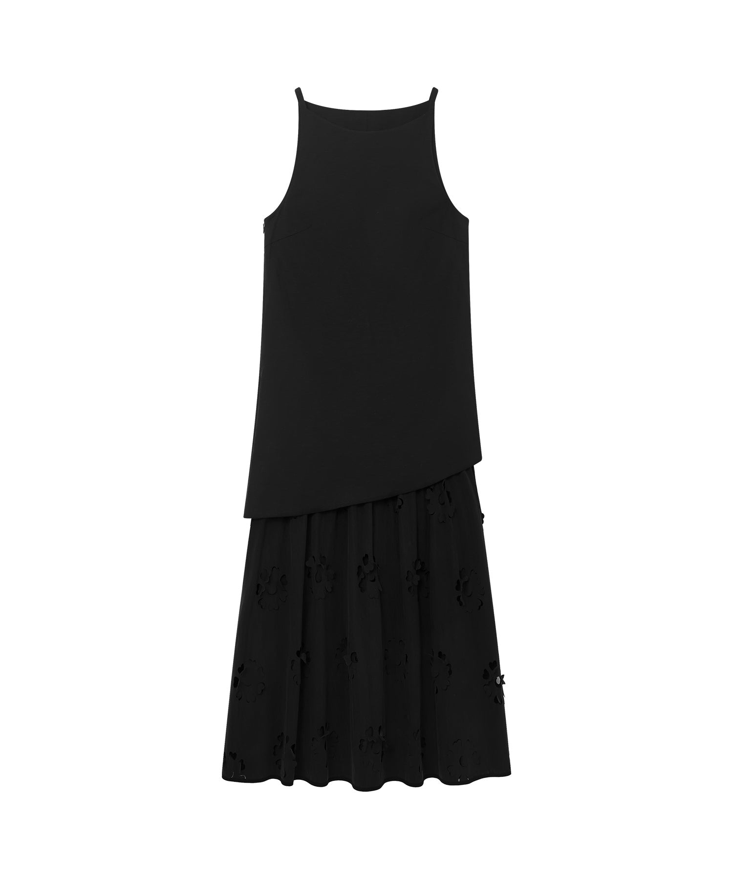 “Shipping from late February to early March” Sleeveless Cutwork Lace Midi Dress