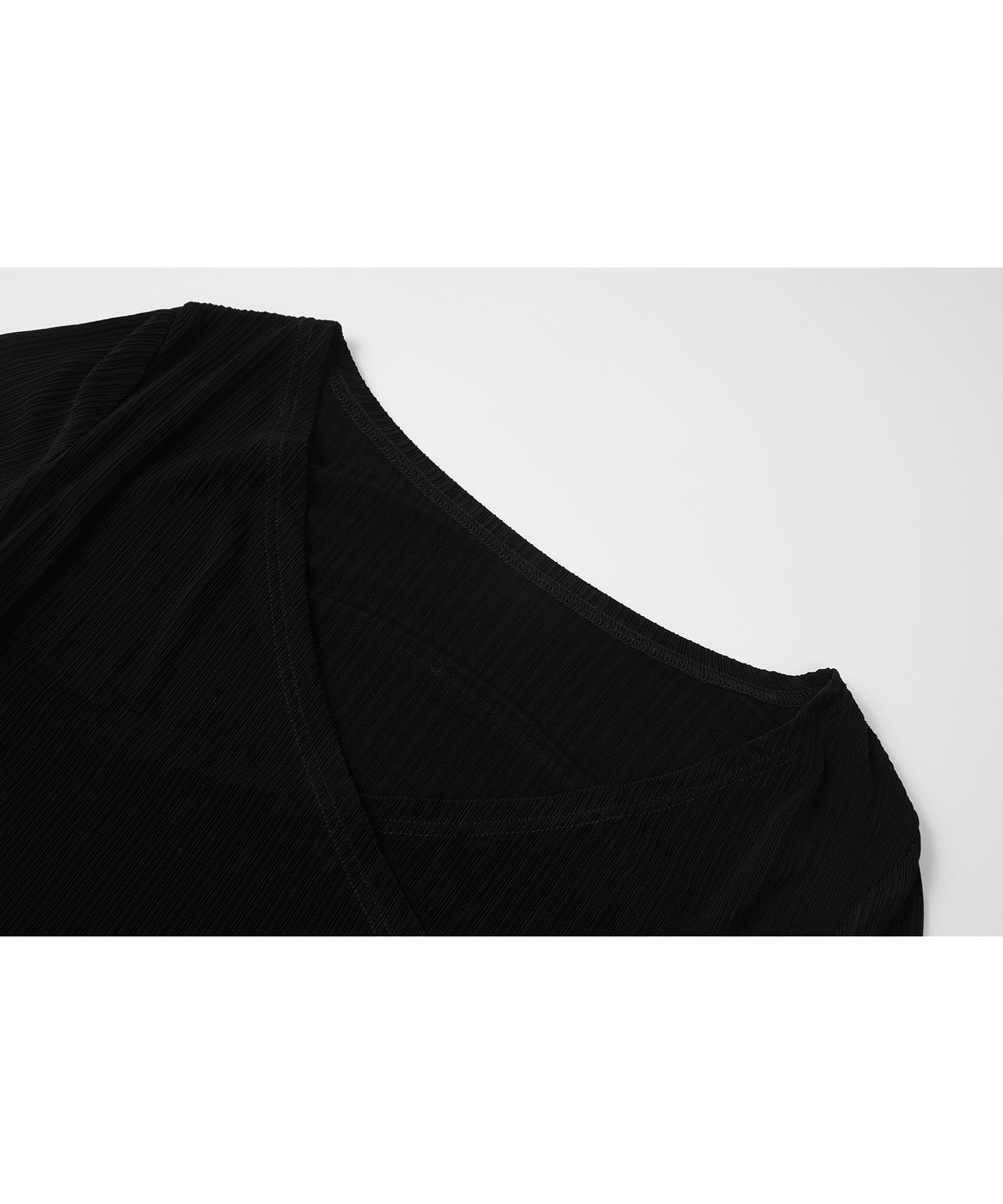 "Shipping from late February to early March" Wrap Neck Asymmetric Hem Top