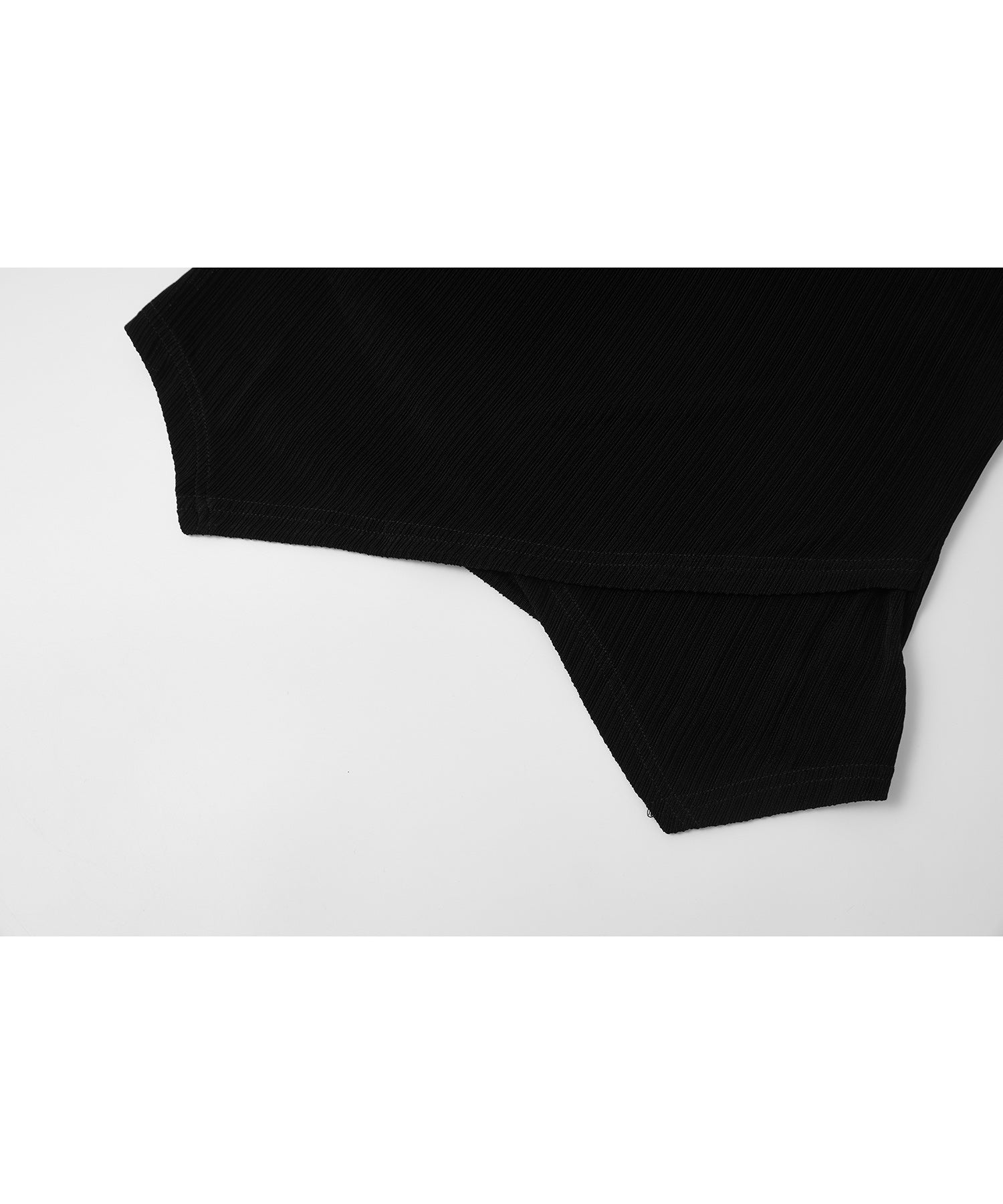 "Shipping from late February to early March" Wrap Neck Asymmetric Hem Top