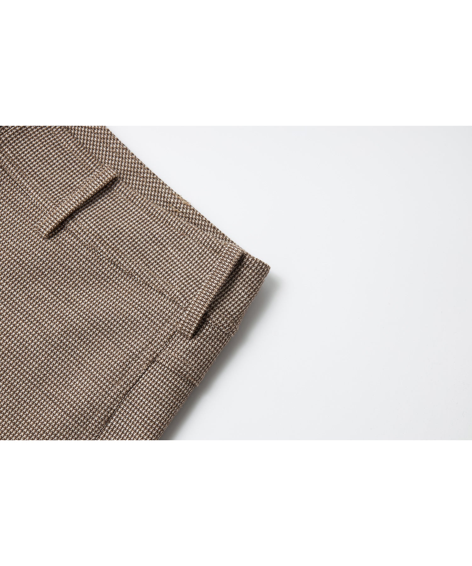 Wool Blend Check Flared Pants